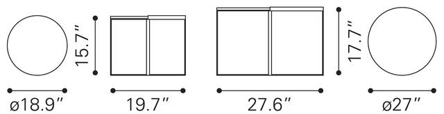 Fireweed White Cocktail Table, Set of 2 - Thumbnail - Image 10
