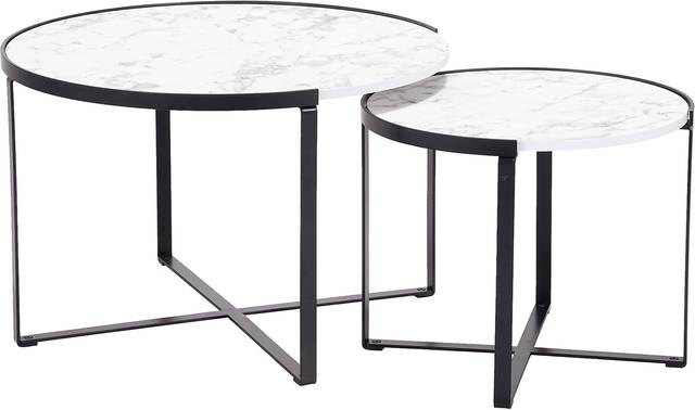 Fireweed White Cocktail Table, Set of 2 - Thumbnail - Image 1