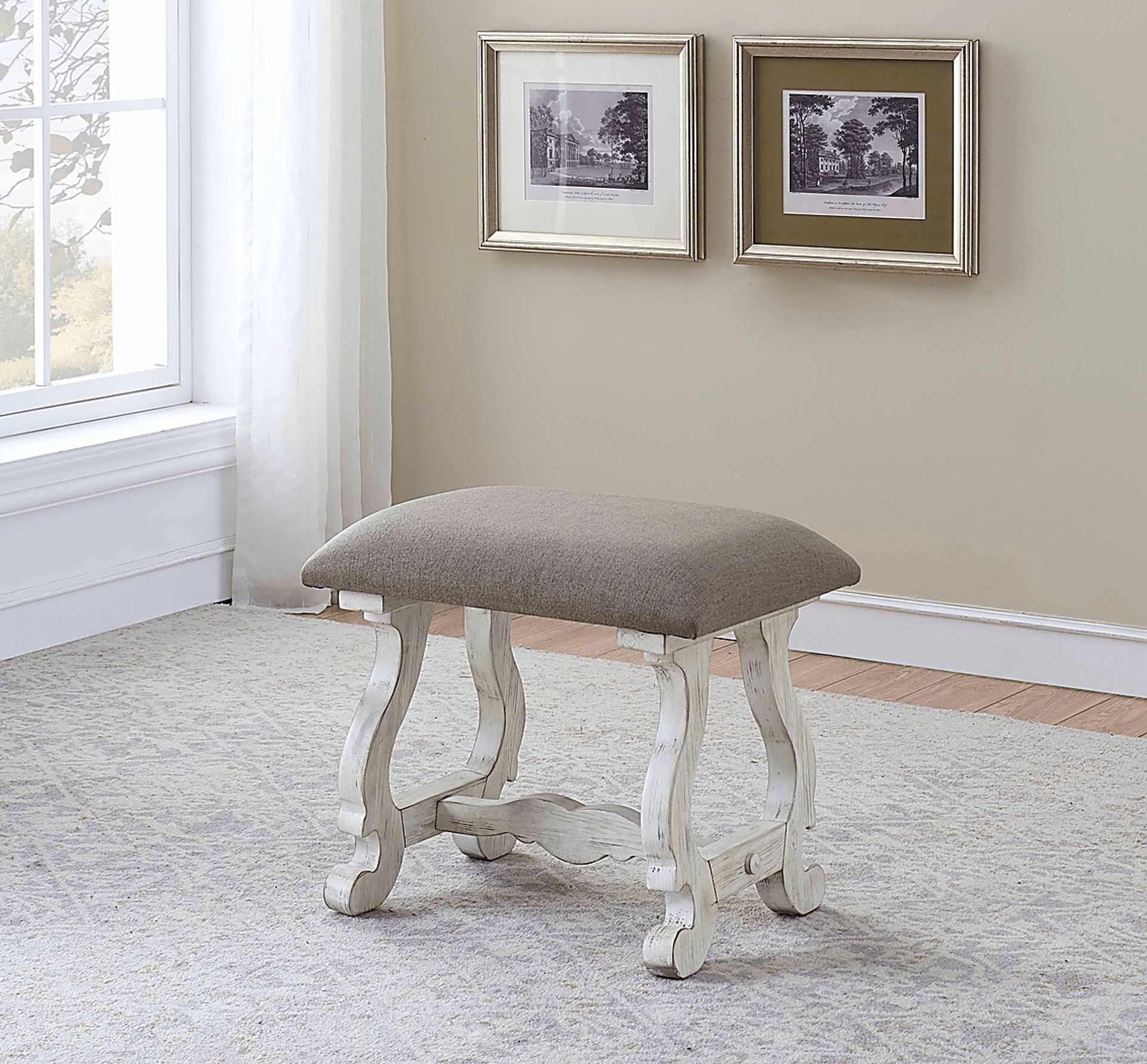 Firmona White Accent Stools, Set of 2 - Image 3