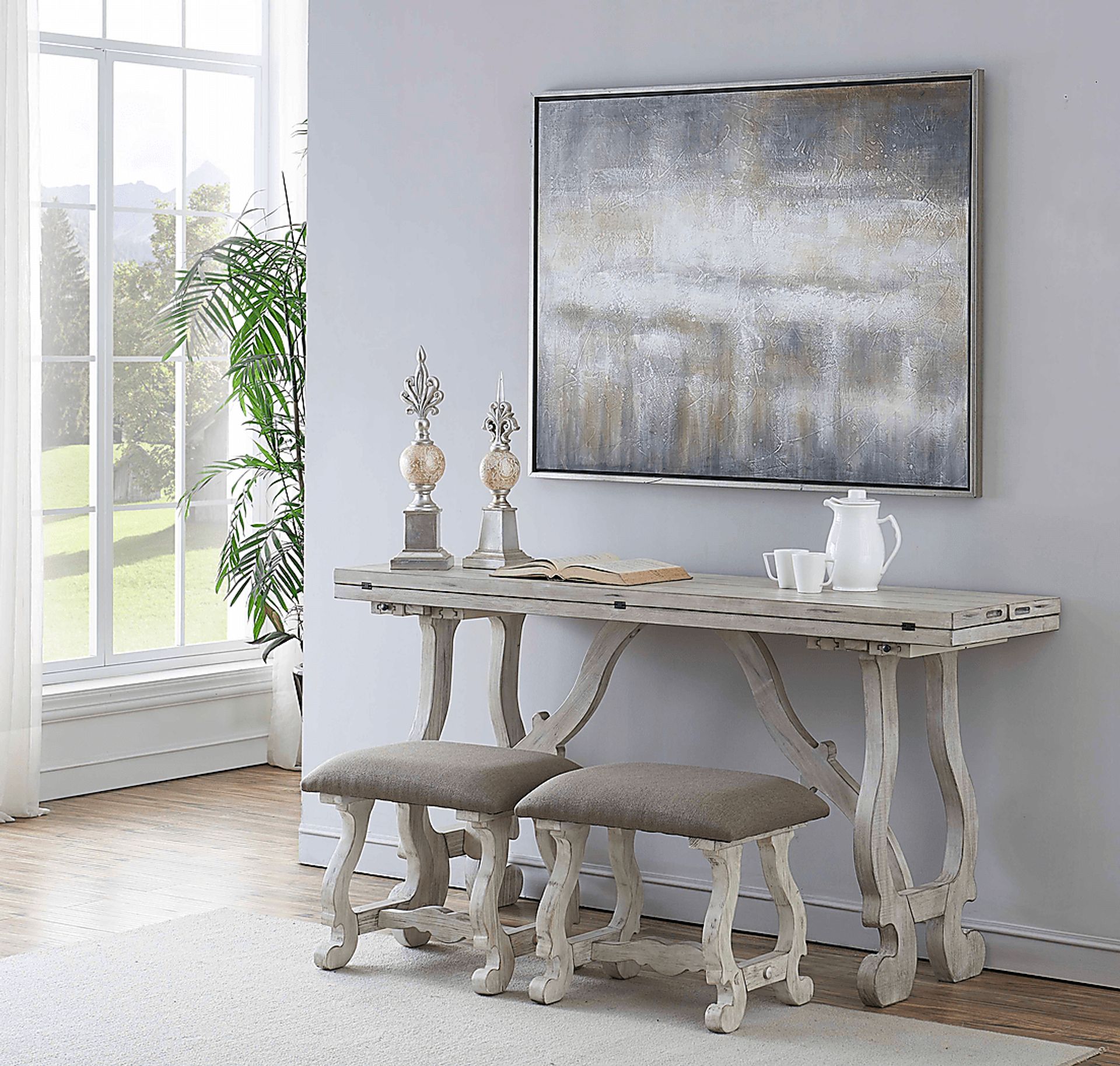 Firmona White Accent Stools, Set of 2 - Image 6