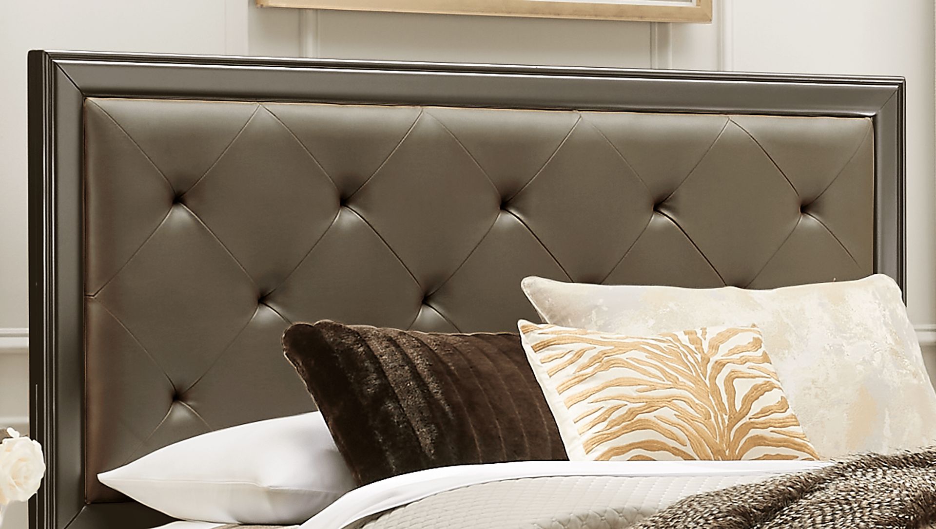 First Avenue Charcoal 3 Pc Queen Upholstered Bed - Image 3