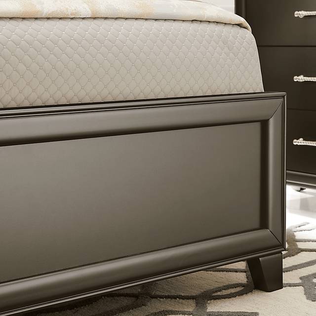 First Avenue Charcoal 3 Pc Queen Upholstered Bed - Thumbnail - Image 4