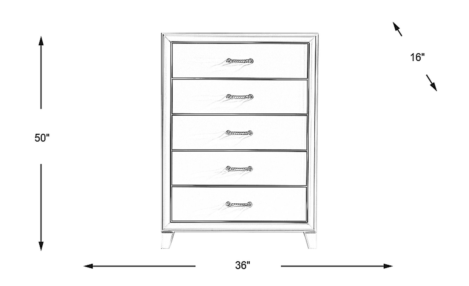 Dimension Image. Please refer to the Dimension Tab on this page for dimension details.