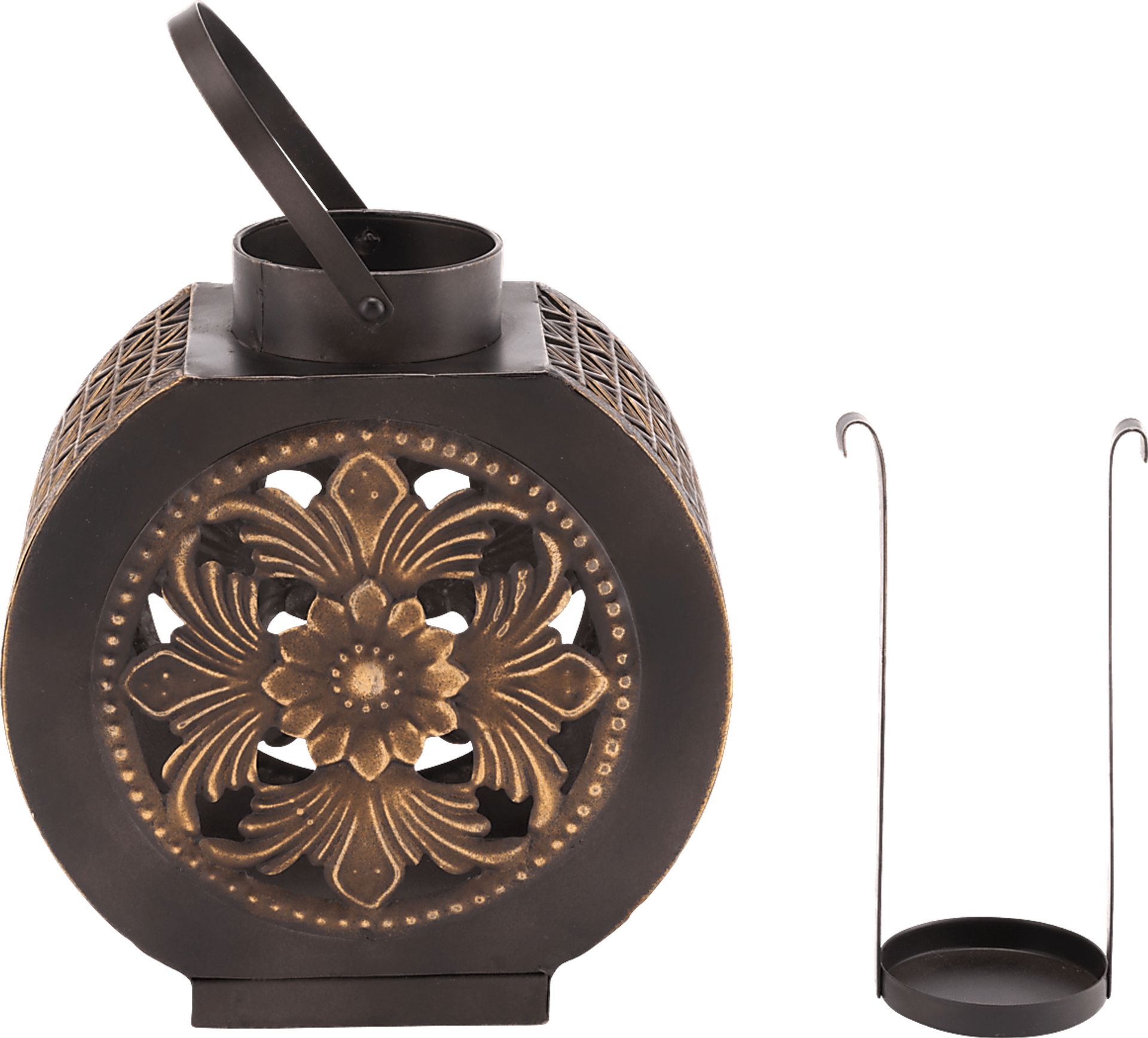 Firth Black and Gold Small Outdoor Lantern - Image 2