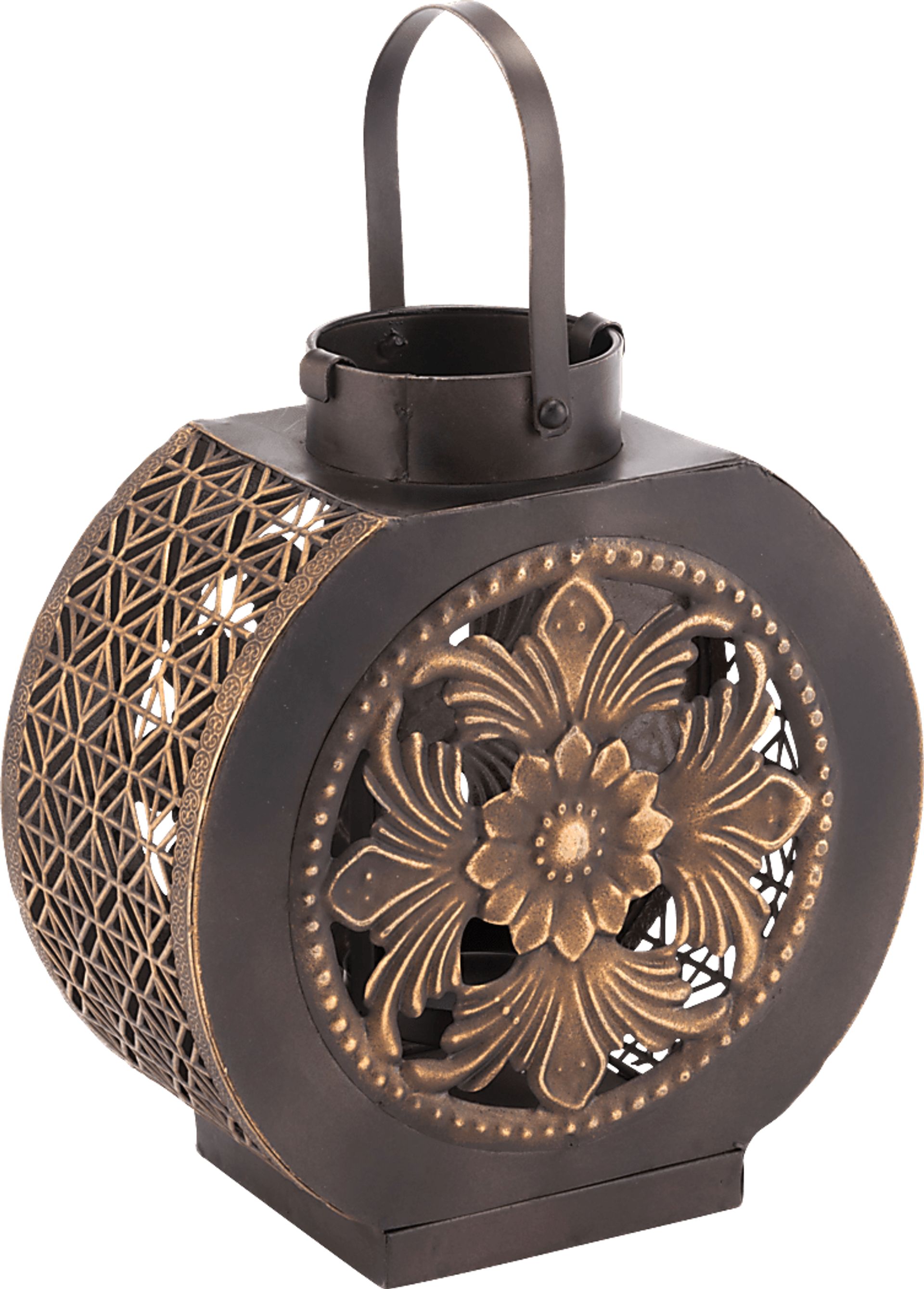 Firth Black and Gold Small Outdoor Lantern - Image 1