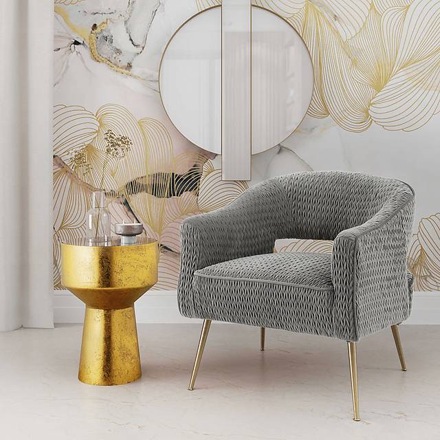 Fisalia Gray Accent Chair - Thumbnail - Image 2