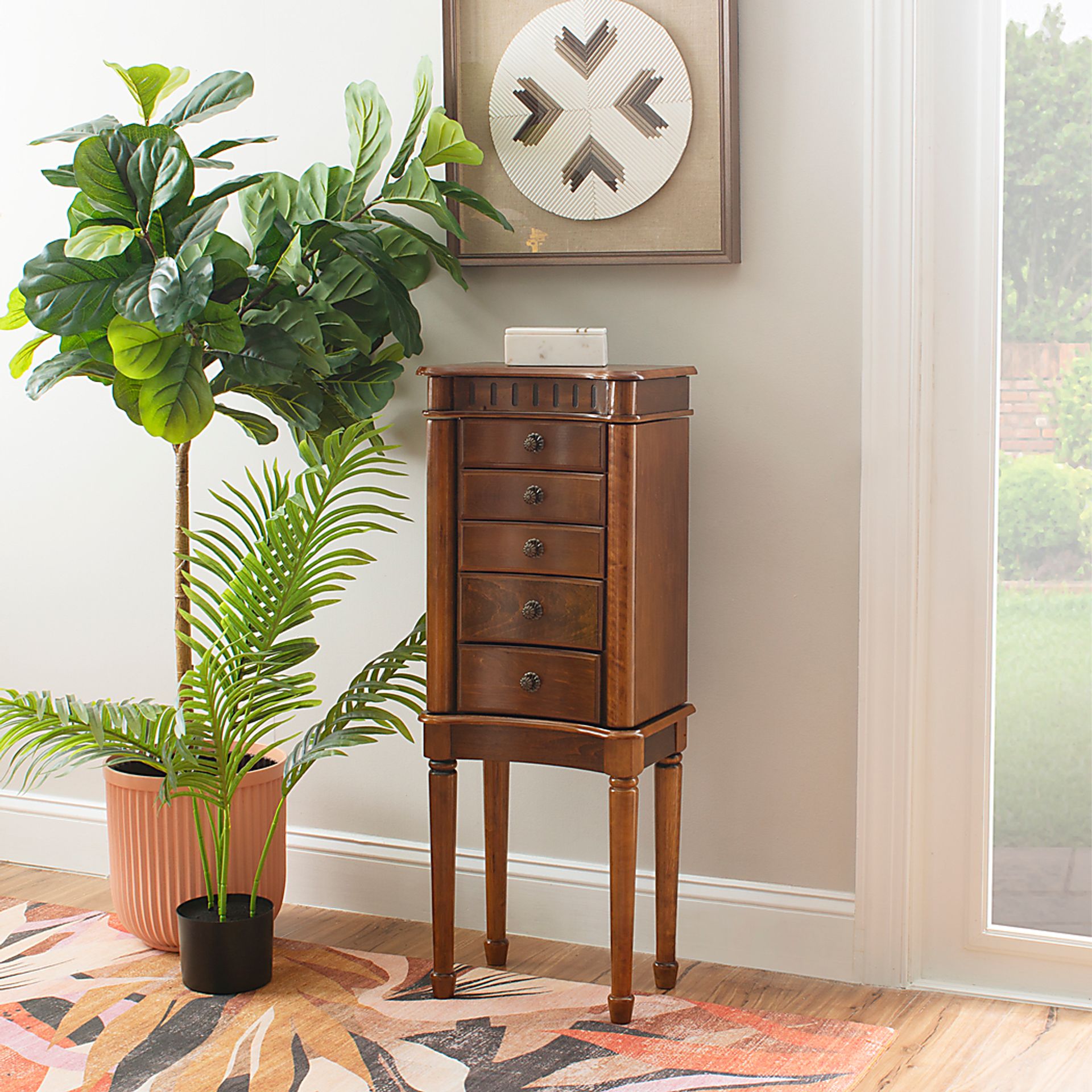 Fitchway Brown Jewelry Armoire - Image 2