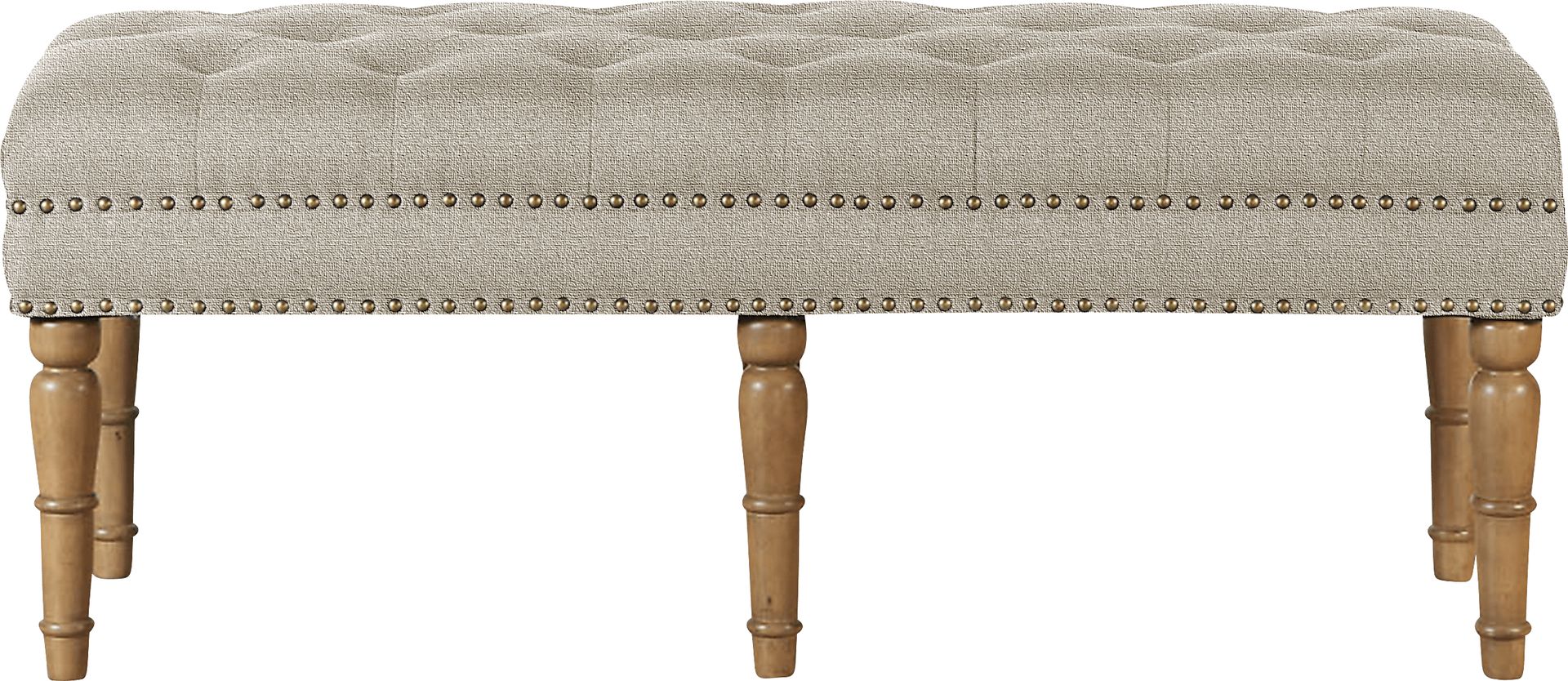 Fittonia Beige Upholstered Bench - Image 2