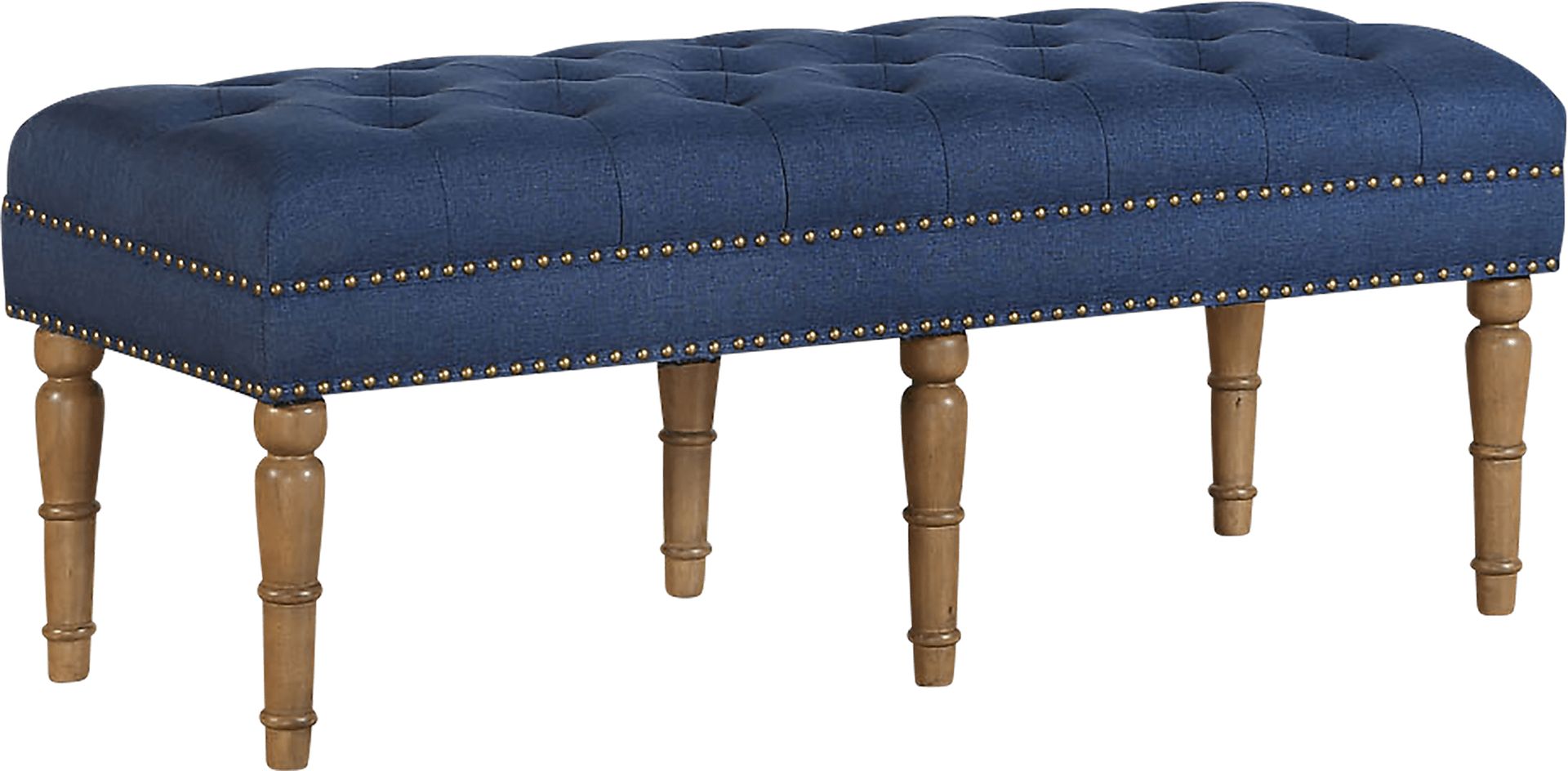 Fittonia Blue Upholstered Bench - Image 1