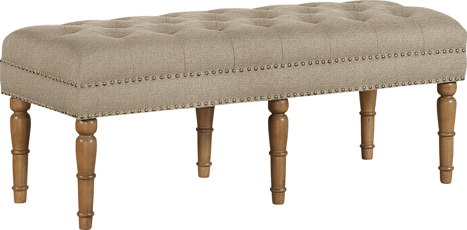 Fittonia Brown Upholstered Bench - Image 1