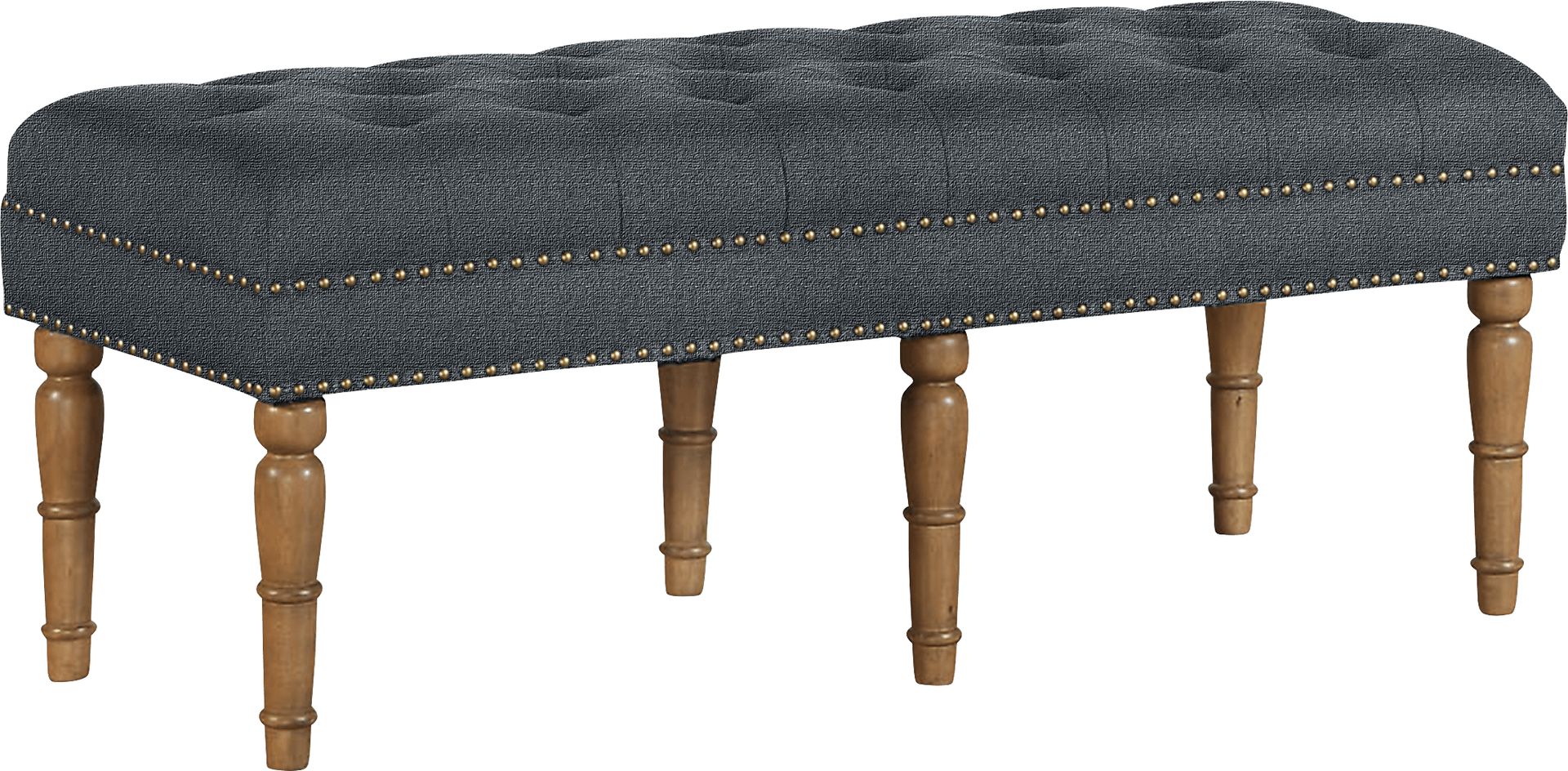Fittonia Gray Upholstered Bench - Image 1