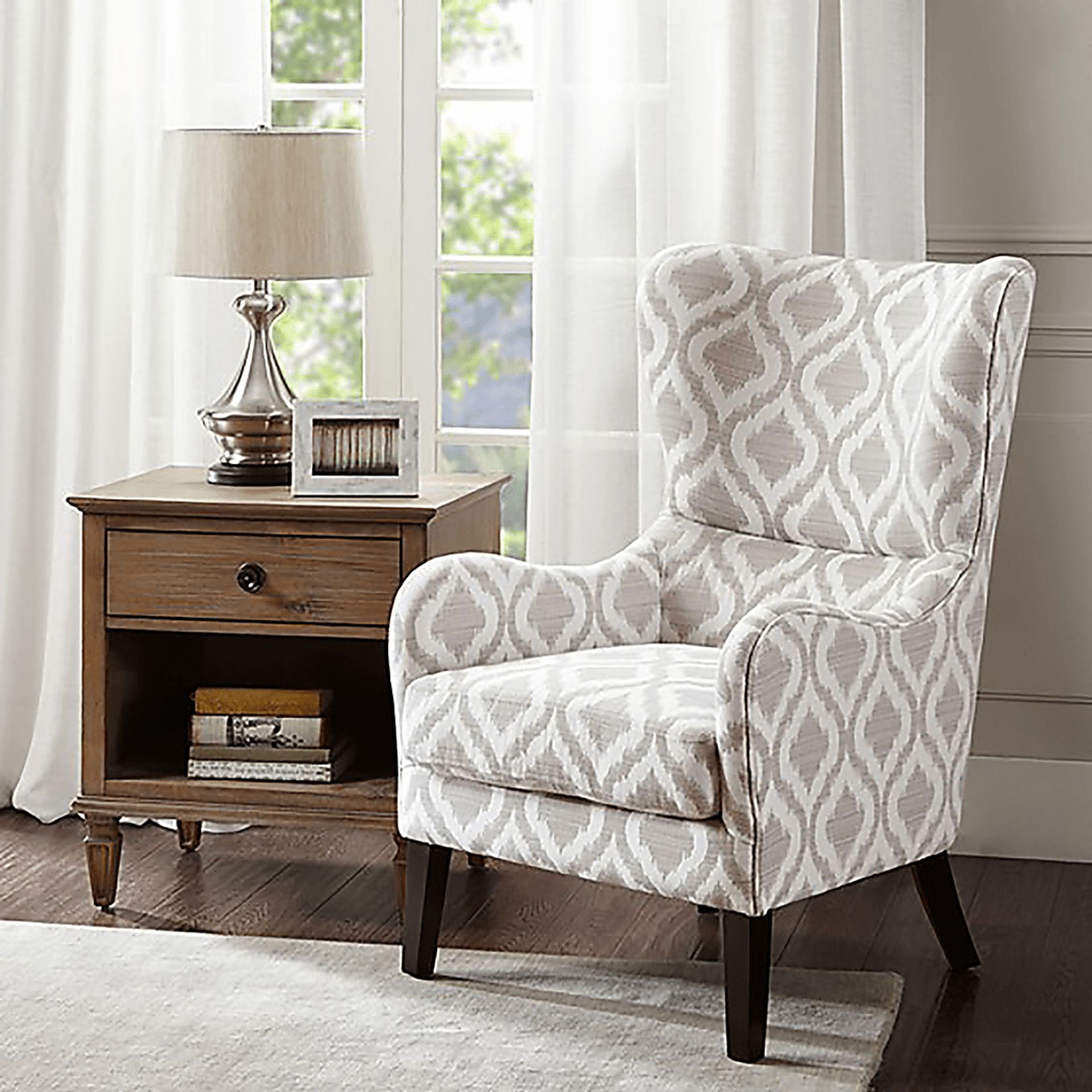 Fitzhenery White Accent Chair - Image 2