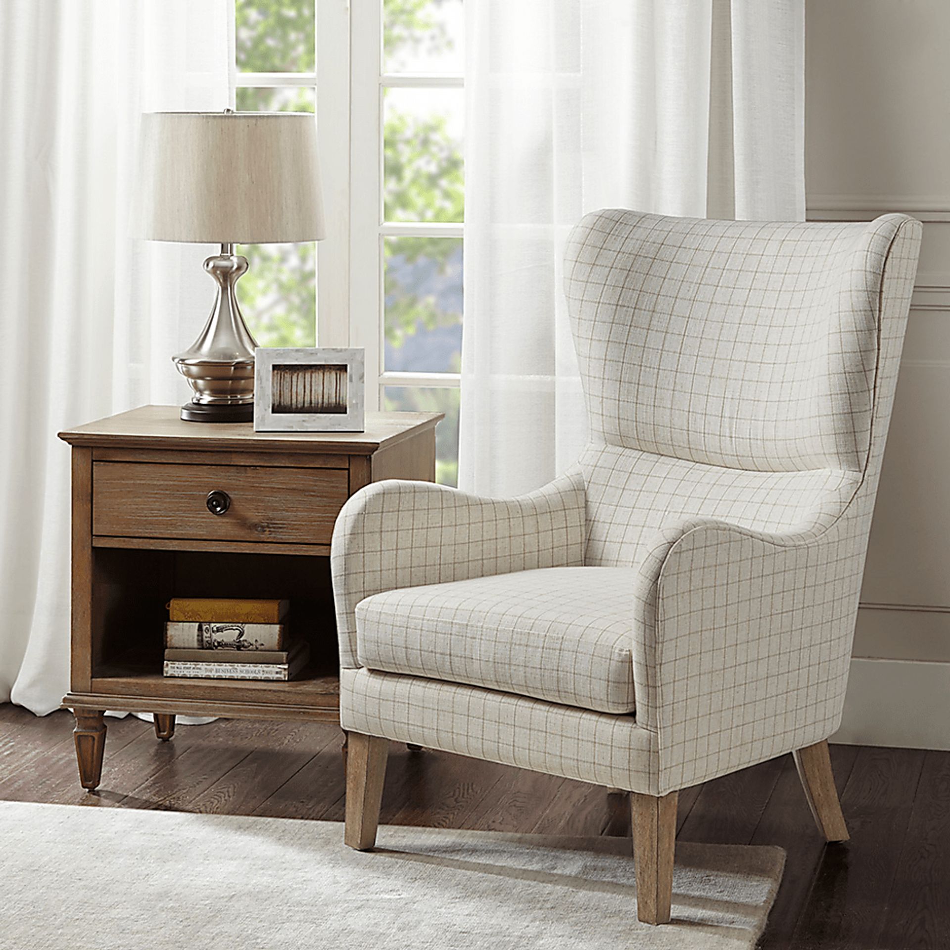 Fitzhenry Beige Accent Chair - Image 2