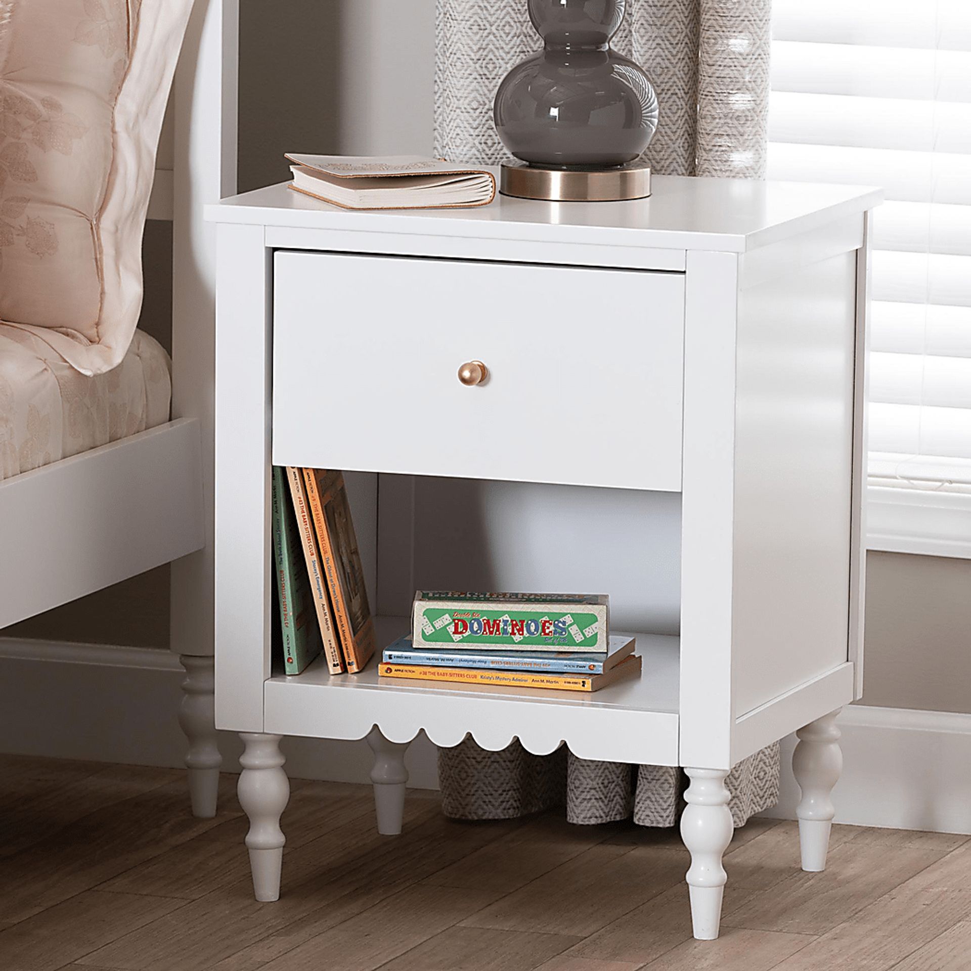 Fivelakes White Nightstand - Image 2