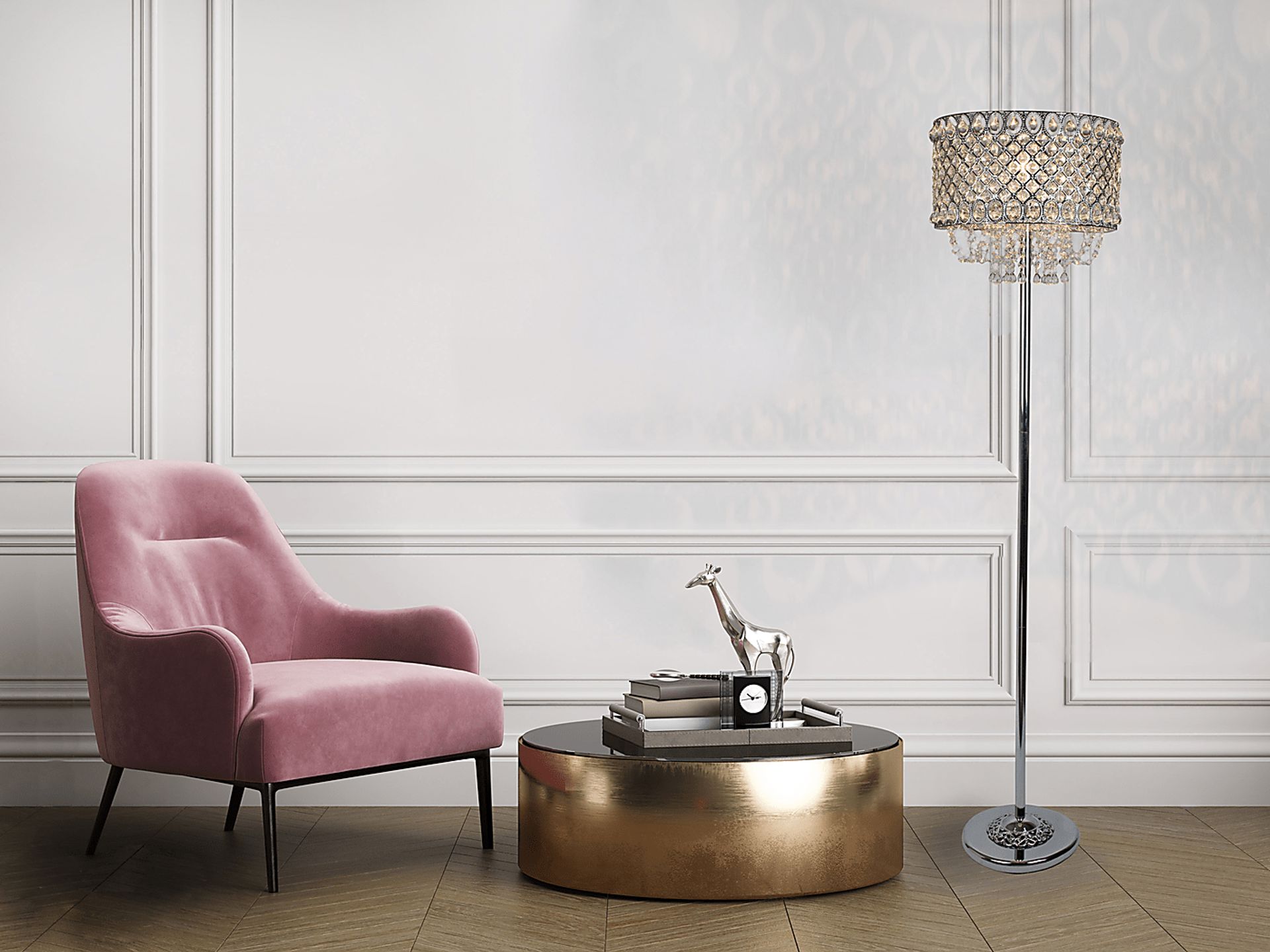 Flagami Boulevard Silver Floor Lamp - Image 4