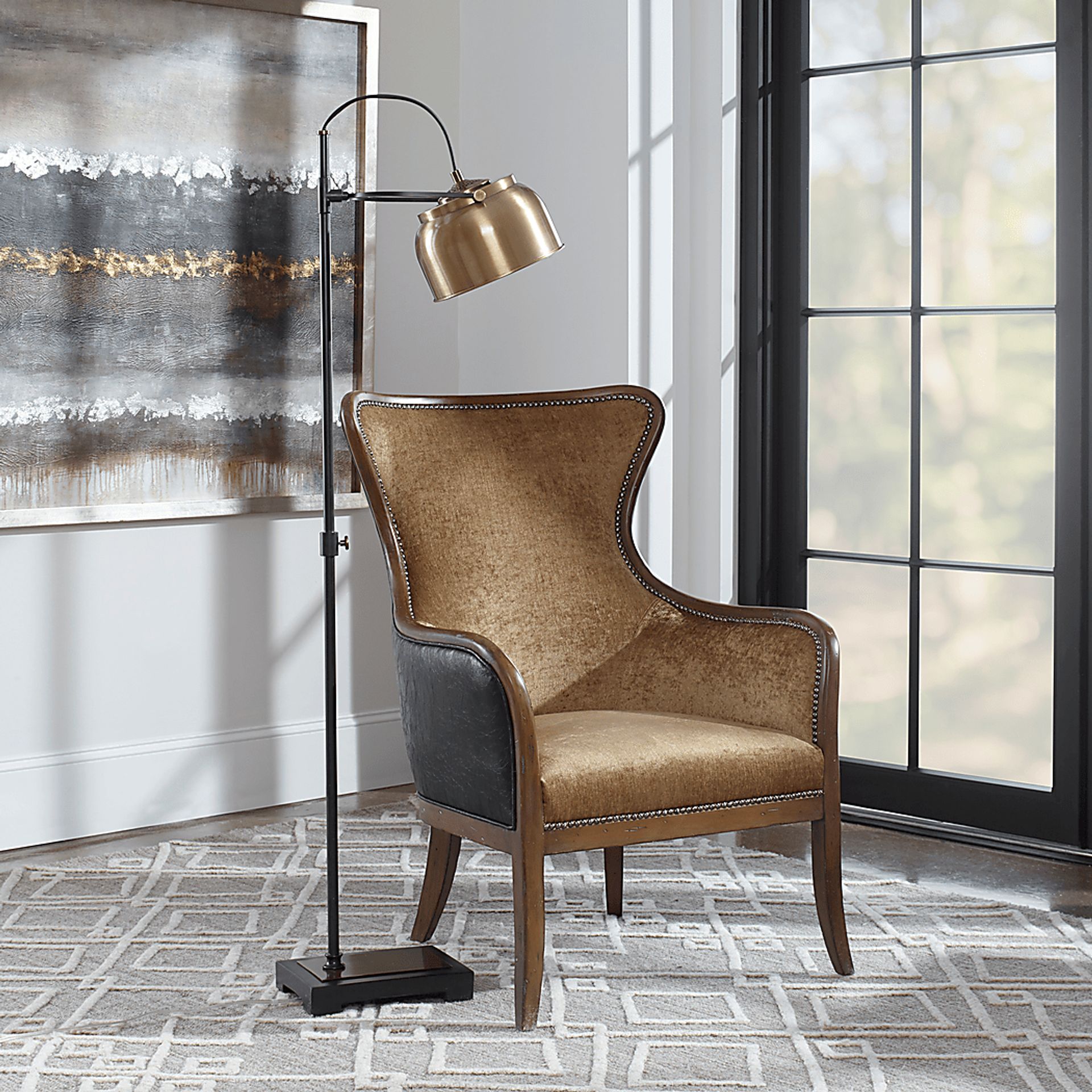 Flager Avenue Black Floor Lamp - Image 4