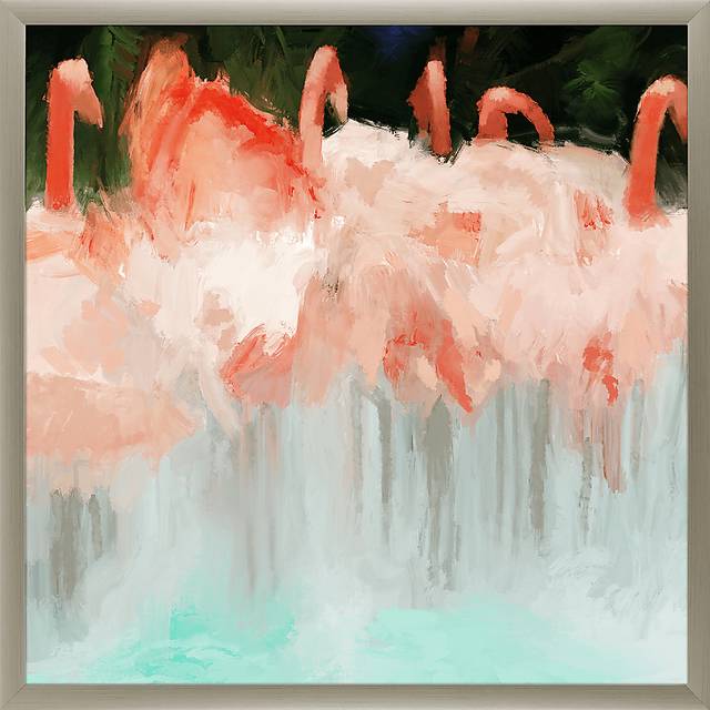 Flamingo Orange Framed Artwork - Thumbnail - Image 1