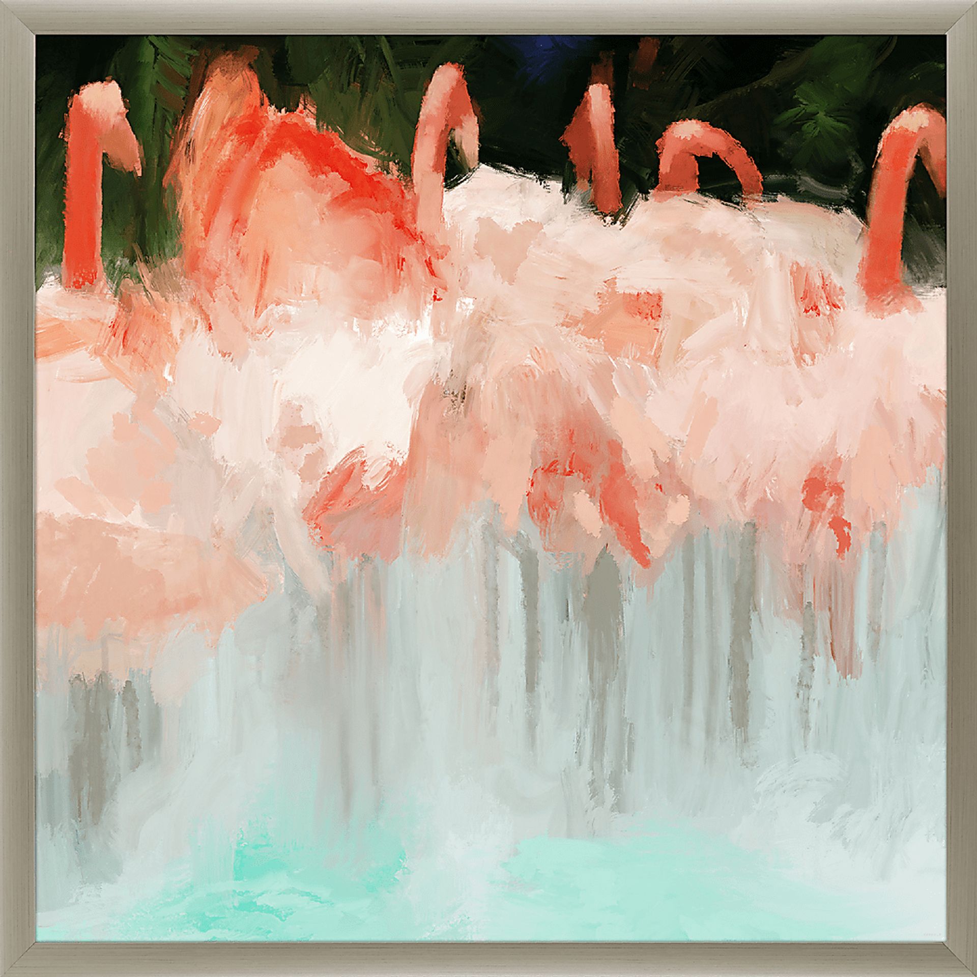 Flamingo Orange Framed Artwork - Image 1
