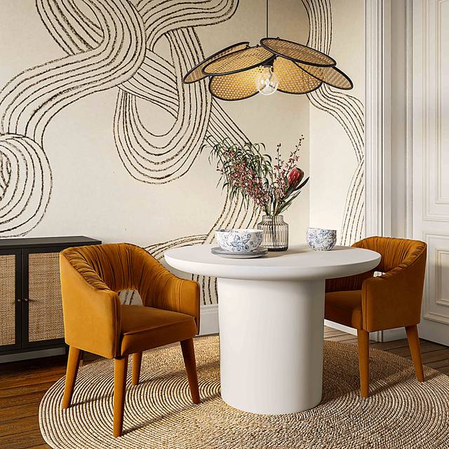 Flanary Orange Arm Chair - Thumbnail - Image 2