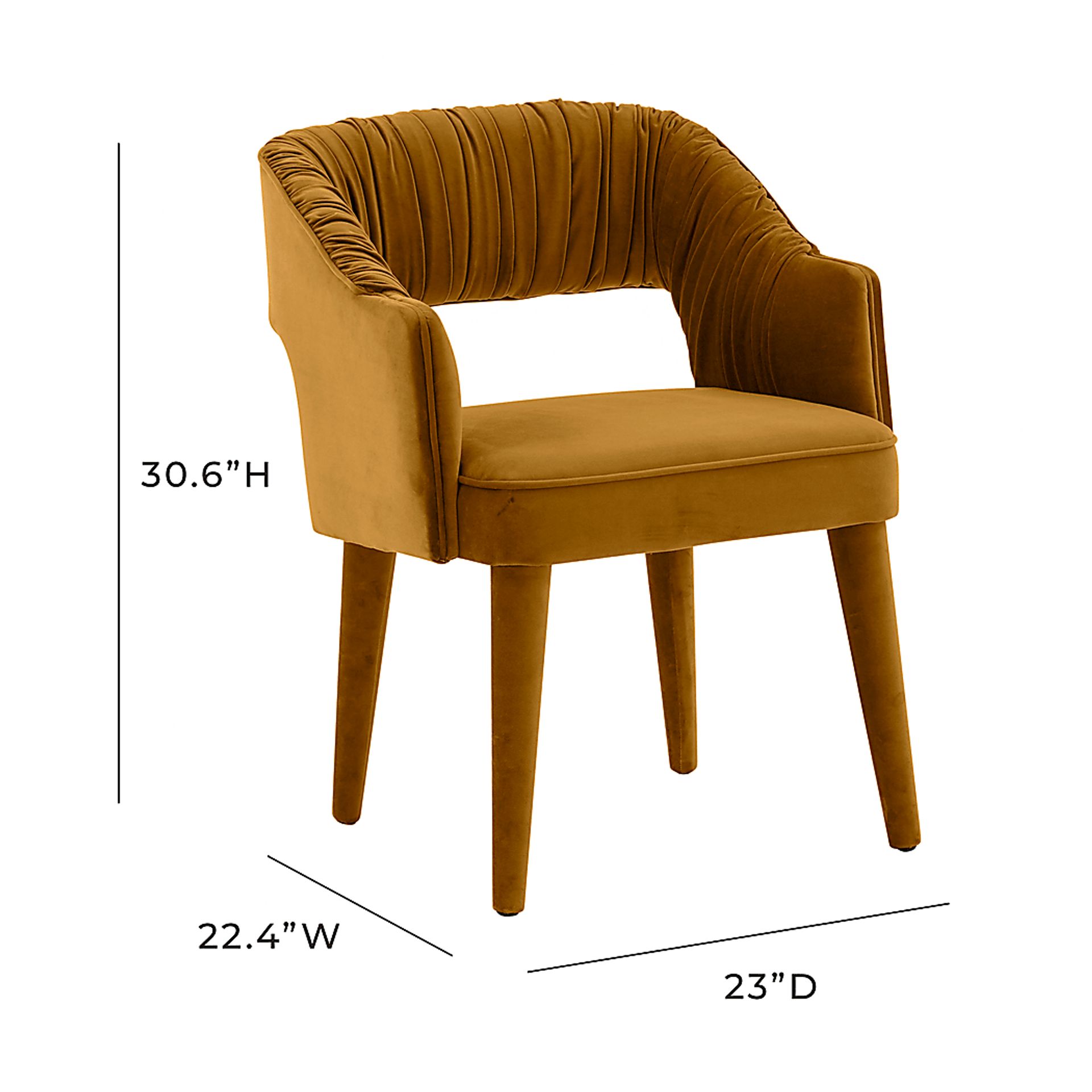 Flanary Orange Arm Chair - Image 6