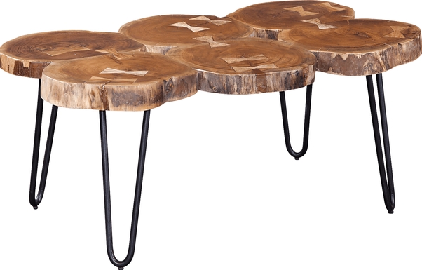 Flangas Brown Cocktail Table
