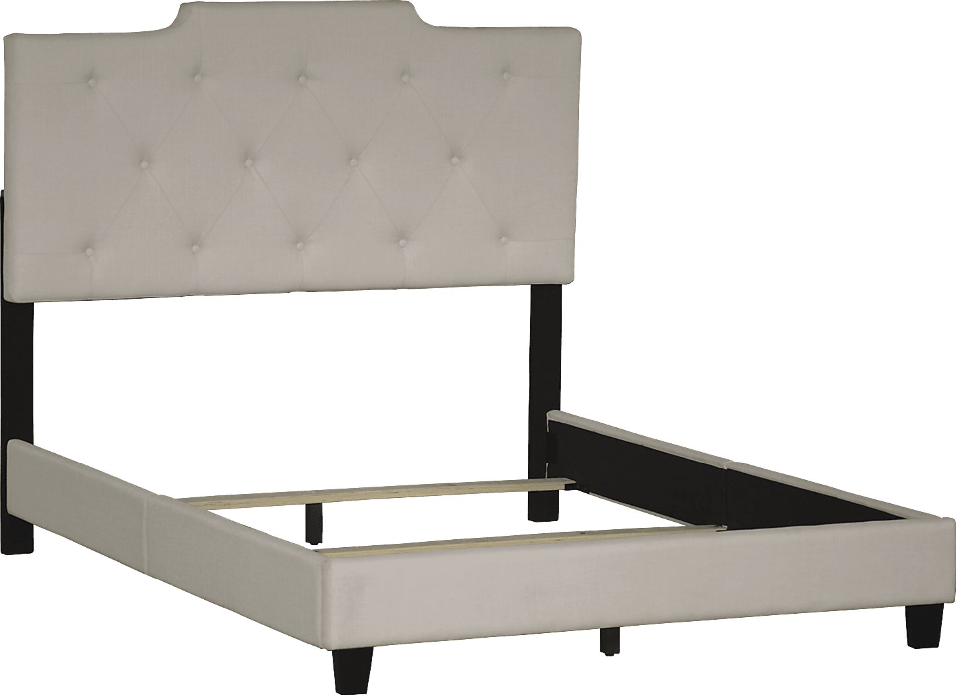 Flannery Beige Queen Upholstered Bed - Image 3