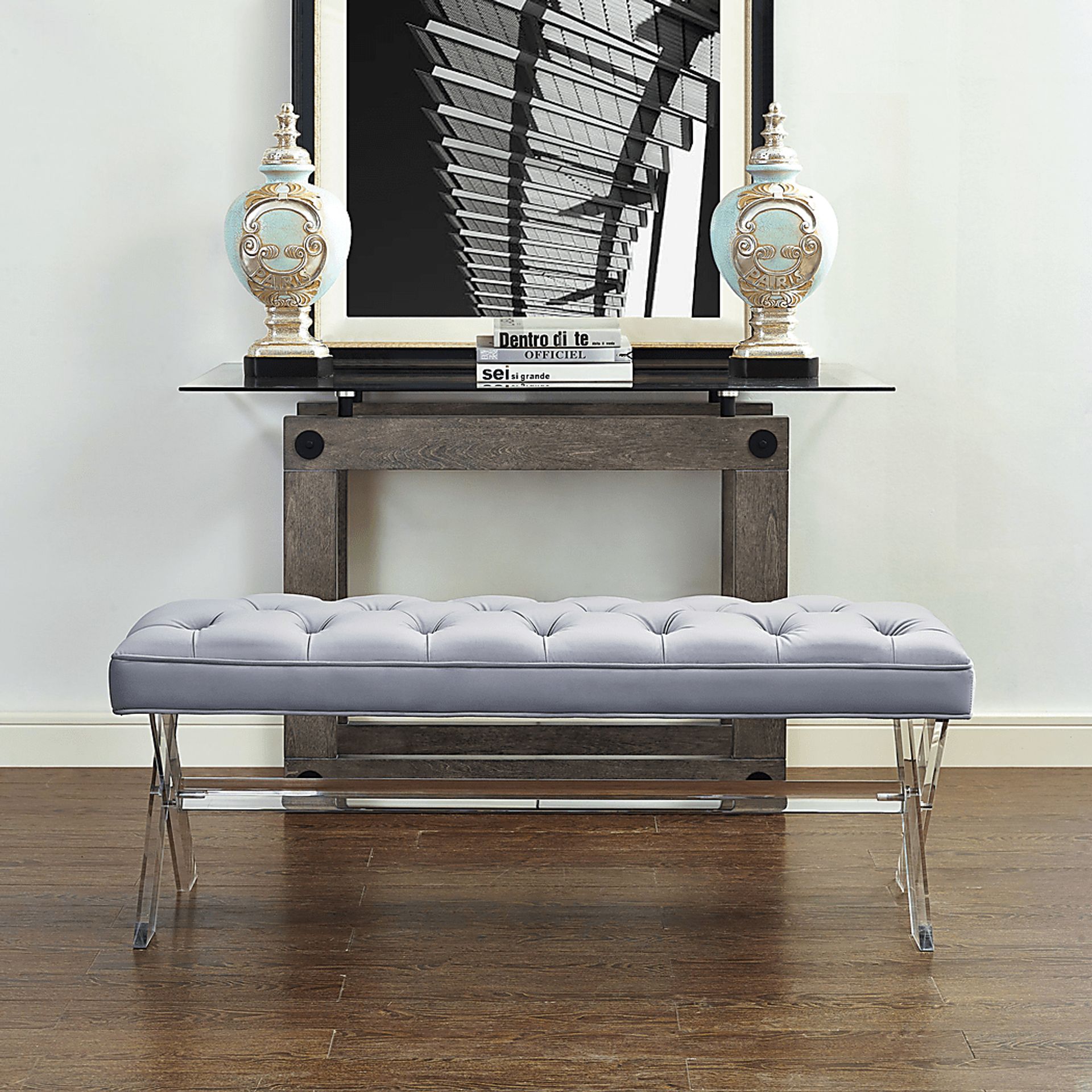 Flarita Gray Bench - Image 5