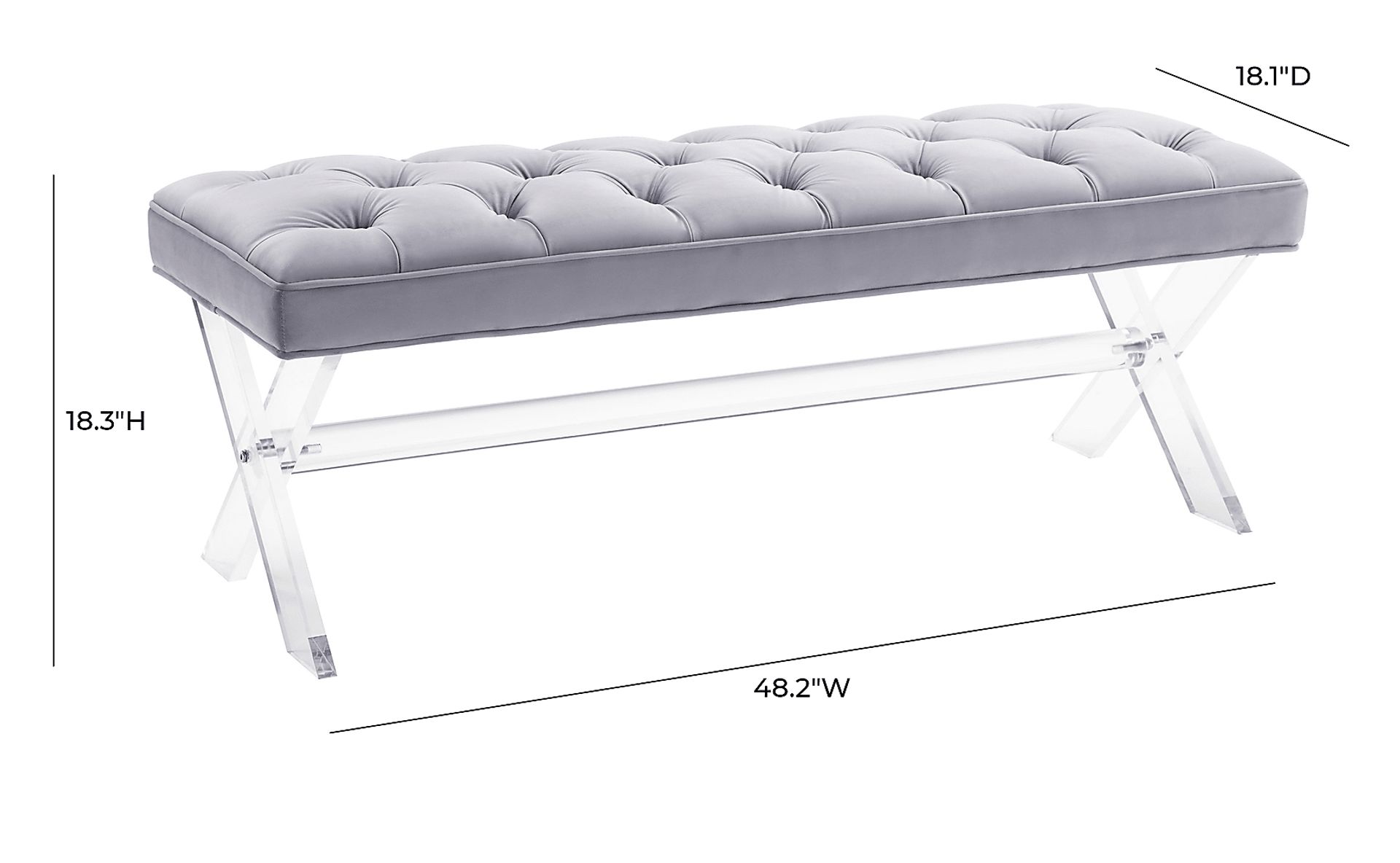 Flarita Gray Bench - Image 6