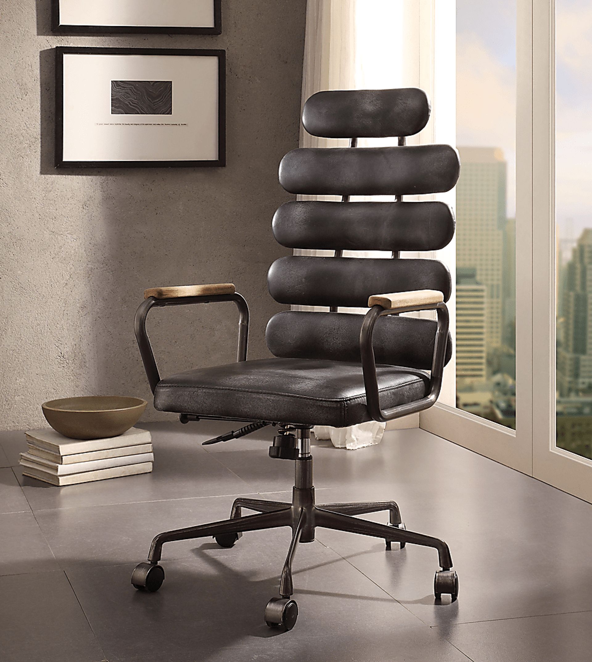 Flatburn Black Swivel Desk Chair - Image 3