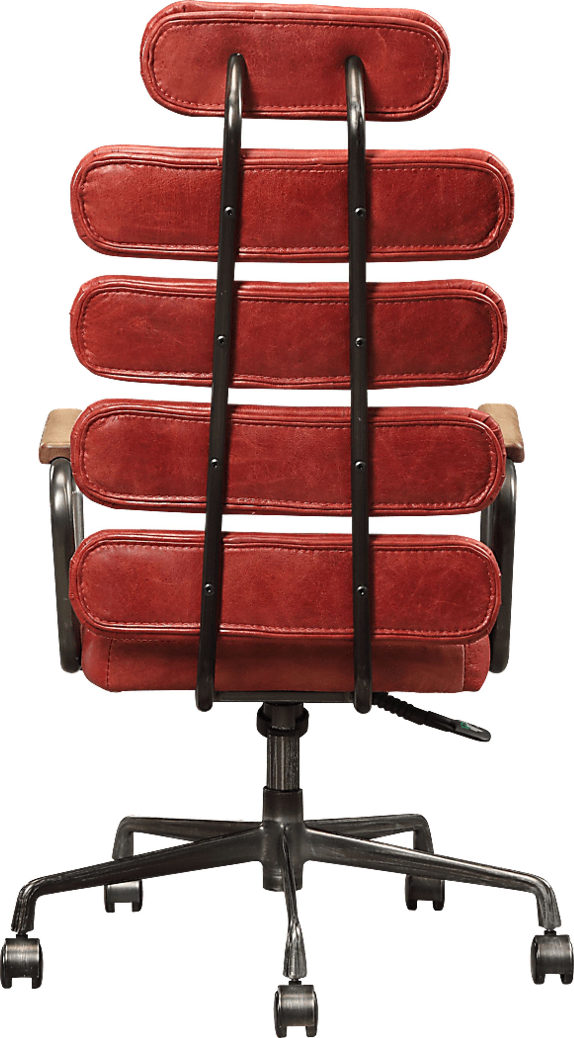Flatburn Red Swivel Desk Chair - Image 4