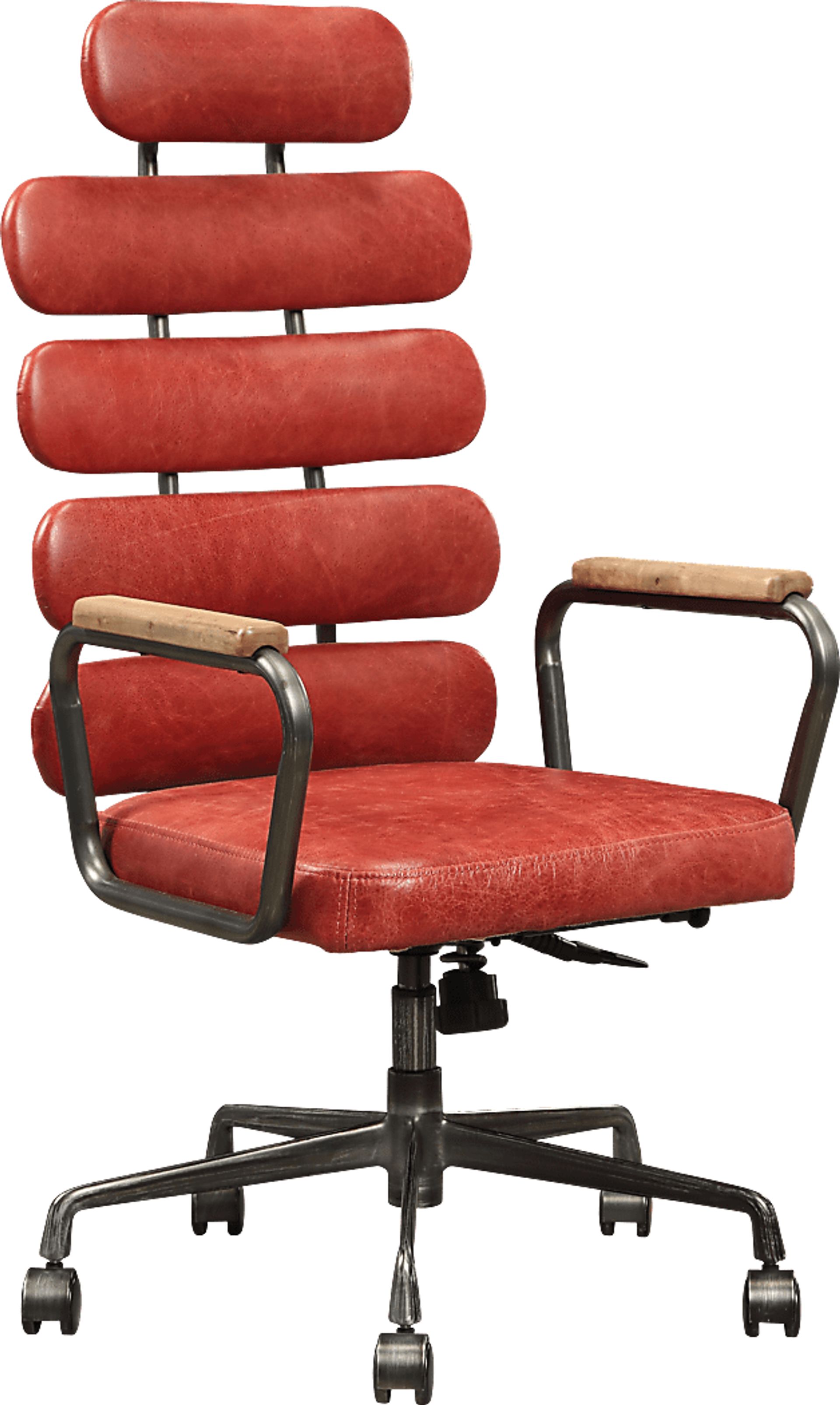 Flatburn Red Swivel Desk Chair - Image 1