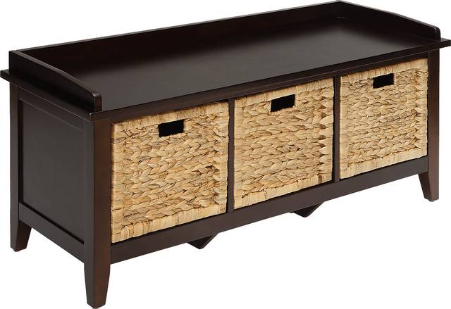 Flavius Brown Storage Bench - Thumbnail - Image 1