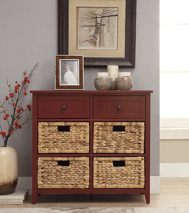 Flavius Red Accent Cabinet - Thumbnail - Image 3