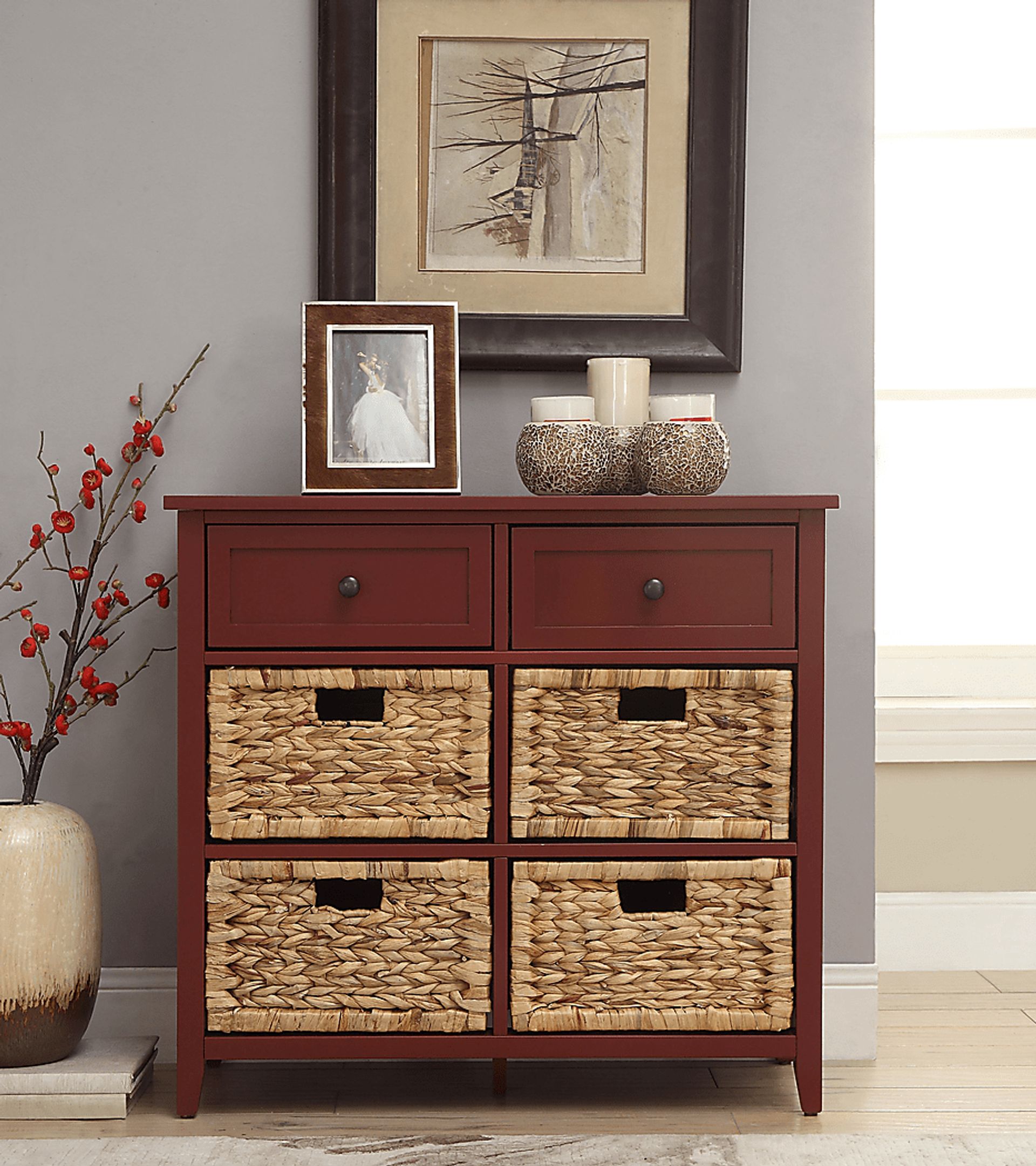 Flavius Red Accent Cabinet - Image 3