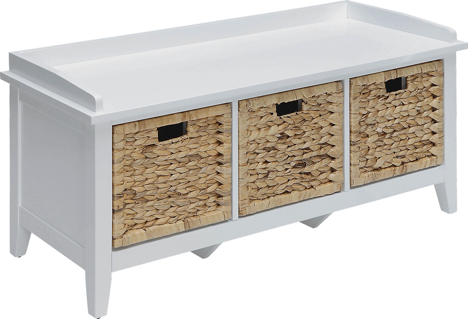Flavius White Storage Bench