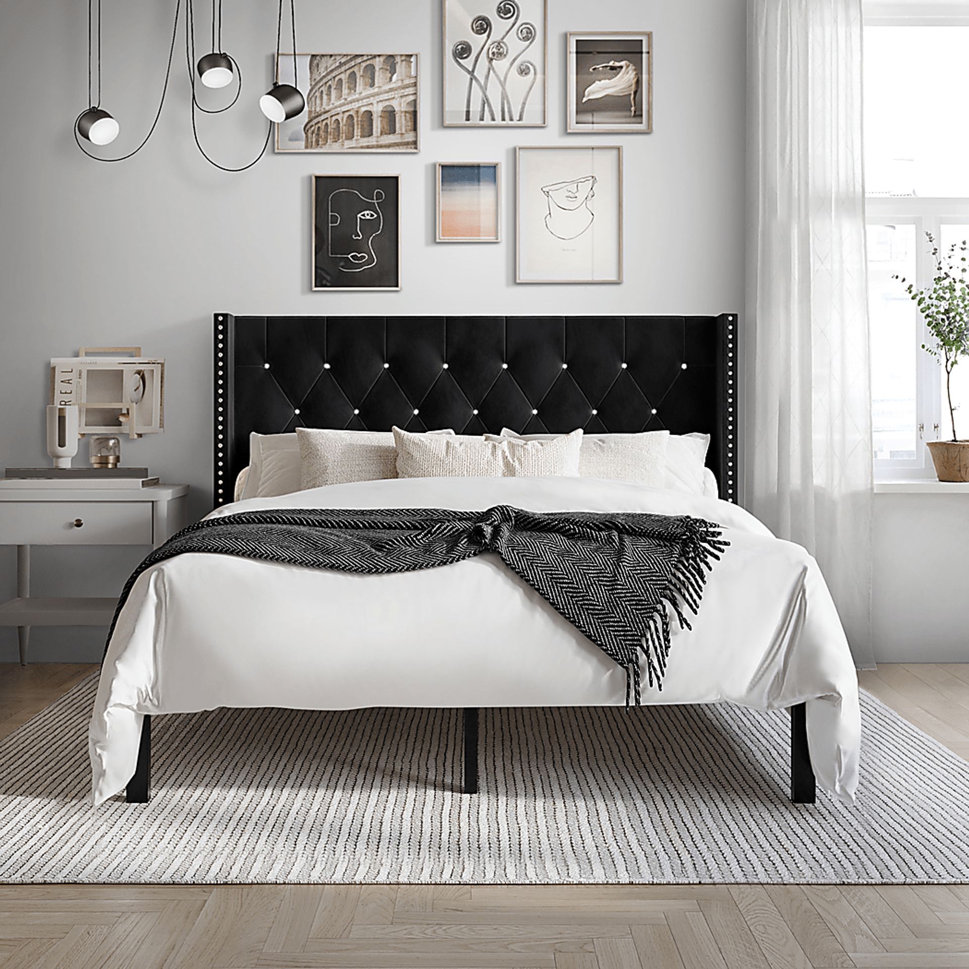 Flaxavenue Black King Bed - Image 2