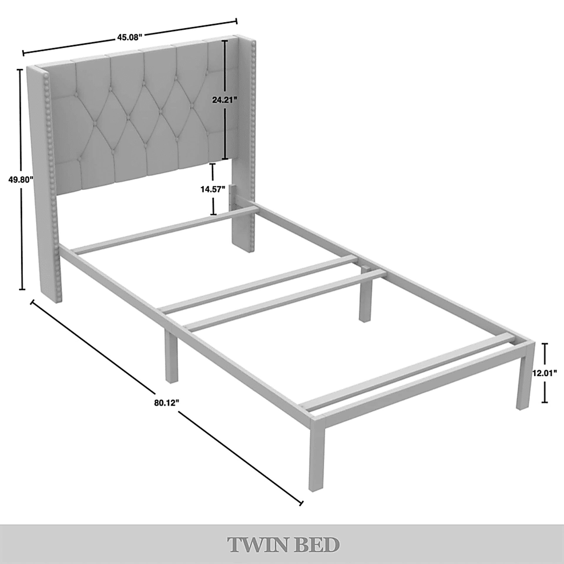Flaxavenue Black Twin Bed - Image 7