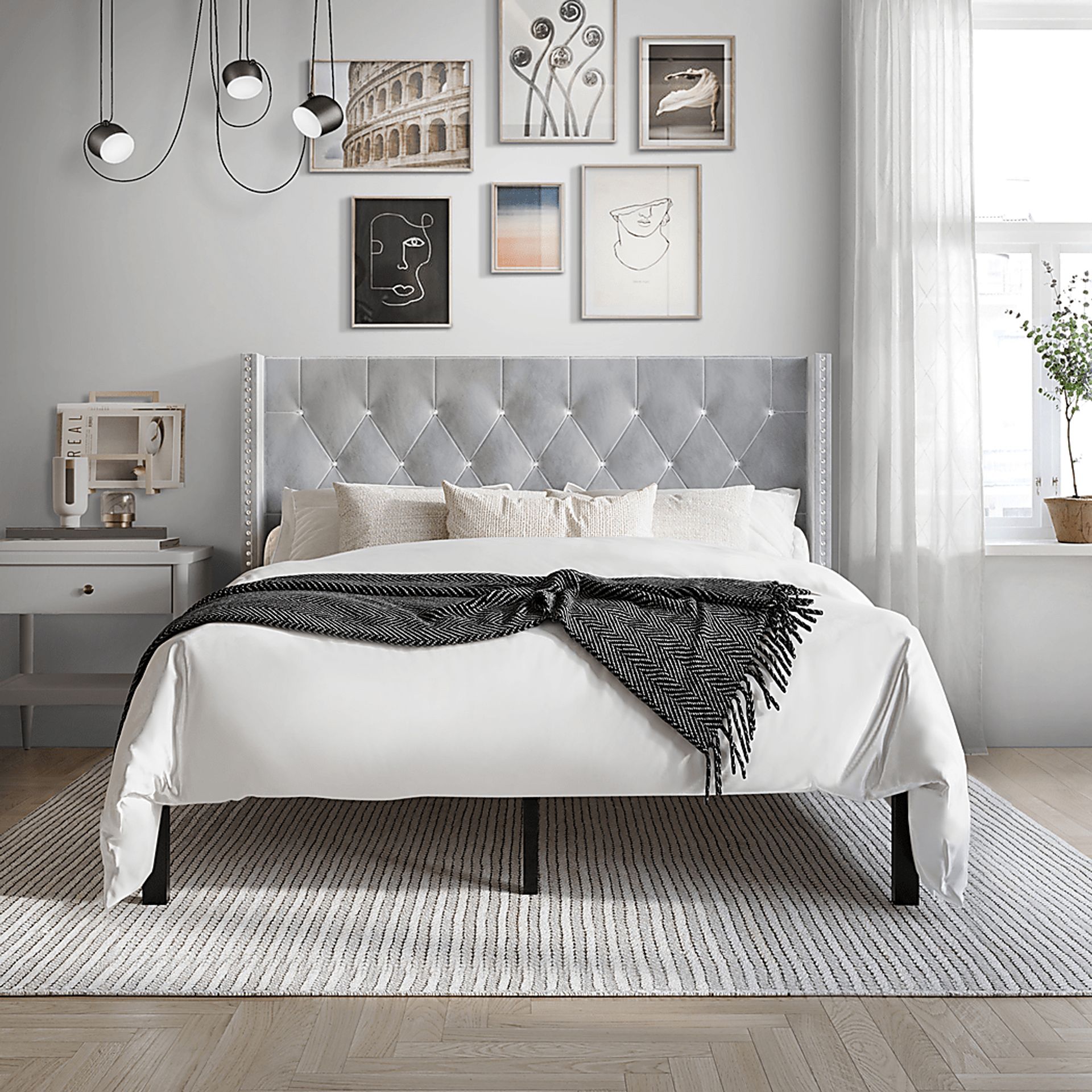 Flaxavenue Gray Twin Bed - Image 2