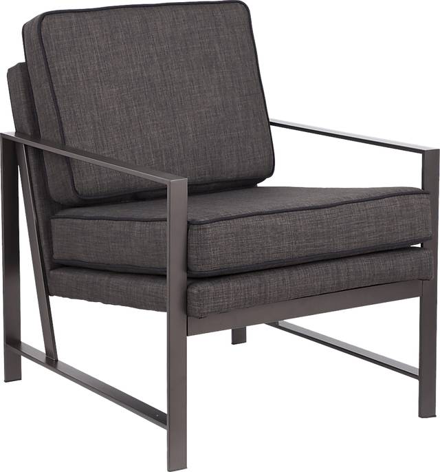 Flaxen Gray Accent Chair - Thumbnail - Image 1