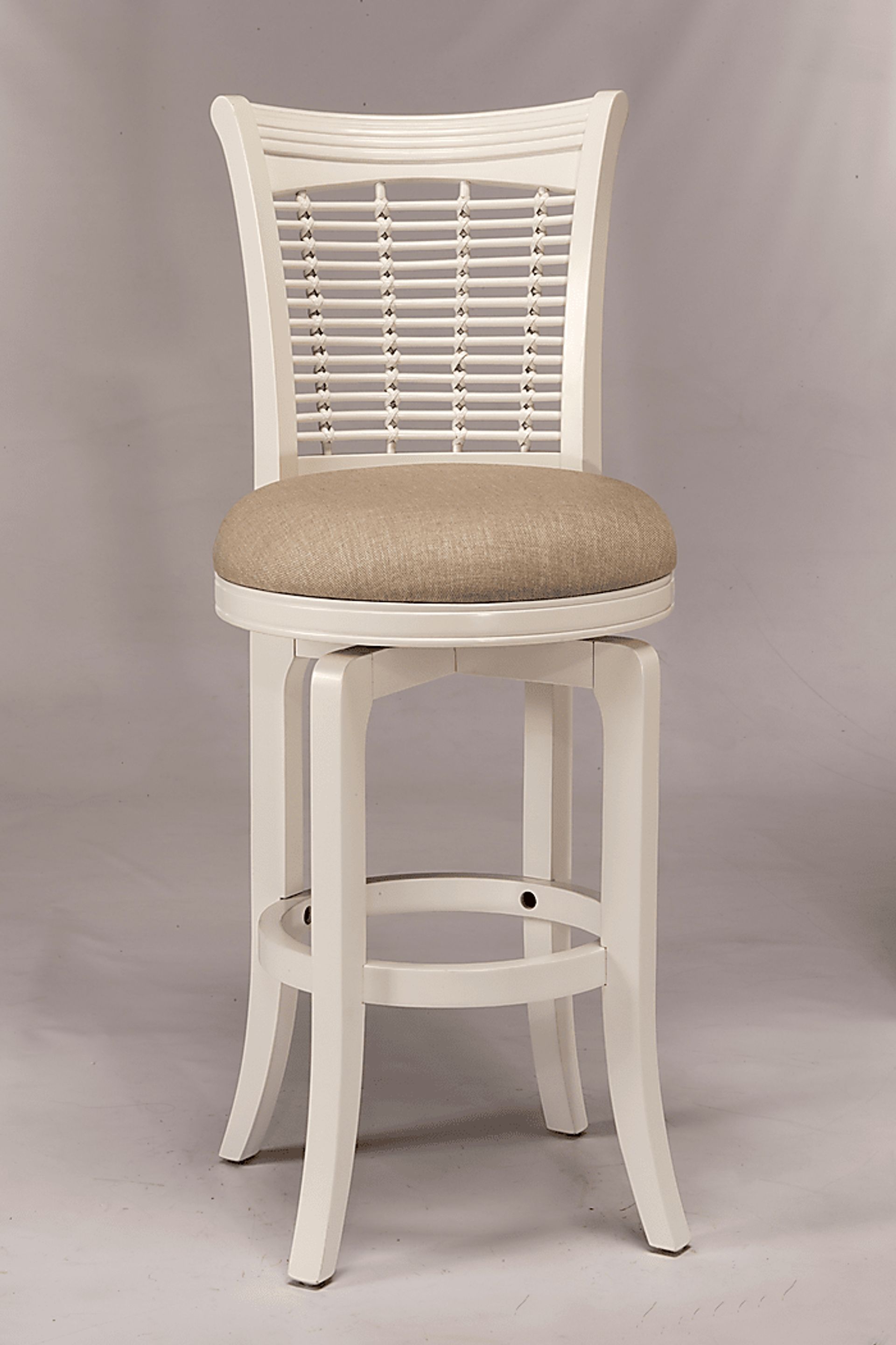 Flaxfield White Swivel Barstool - Image 2