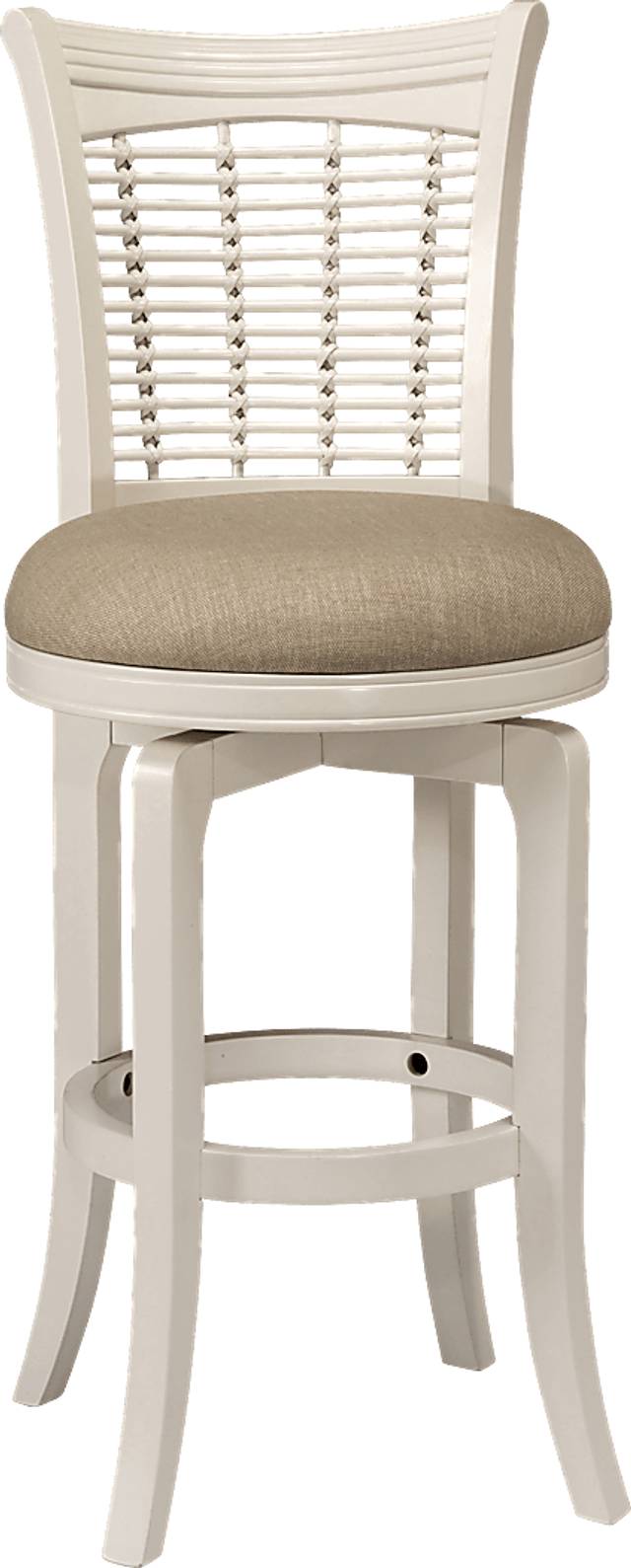 Flaxfield White Swivel Barstool - Thumbnail - Image 1