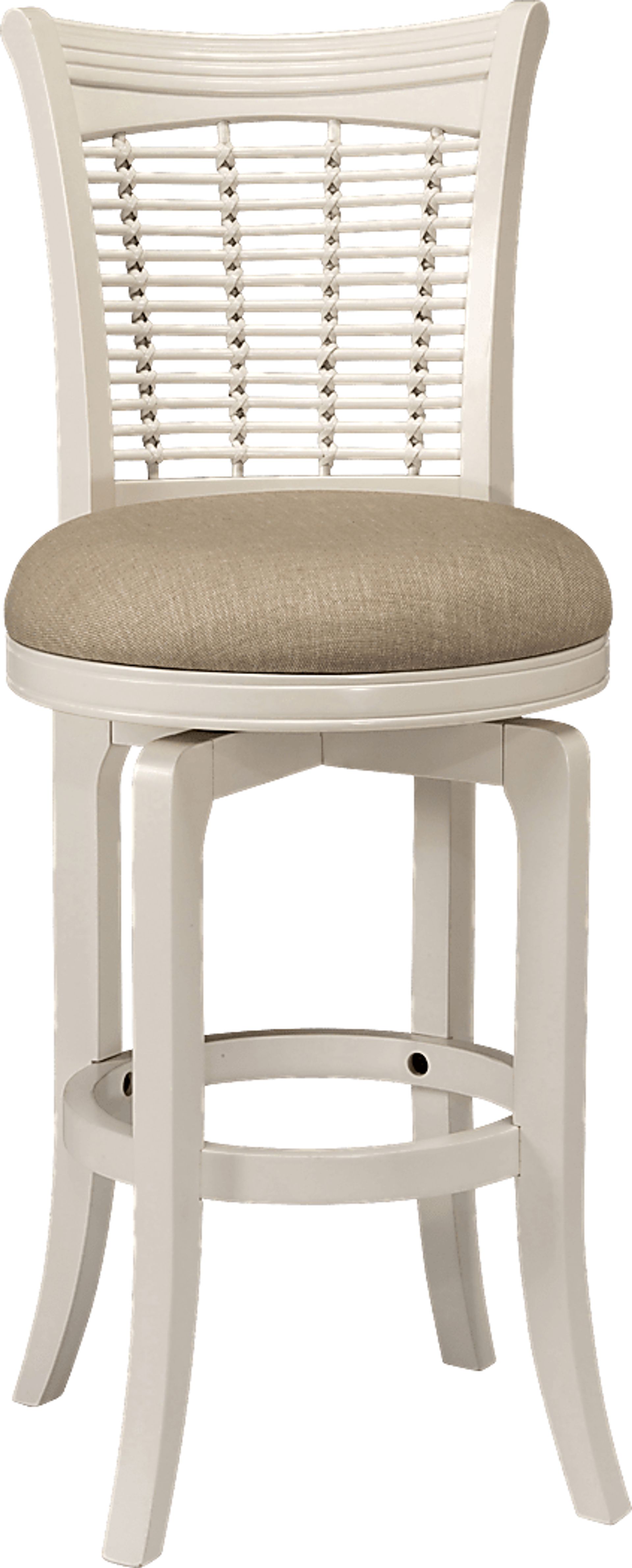 Flaxfield White Swivel Barstool - Image 1