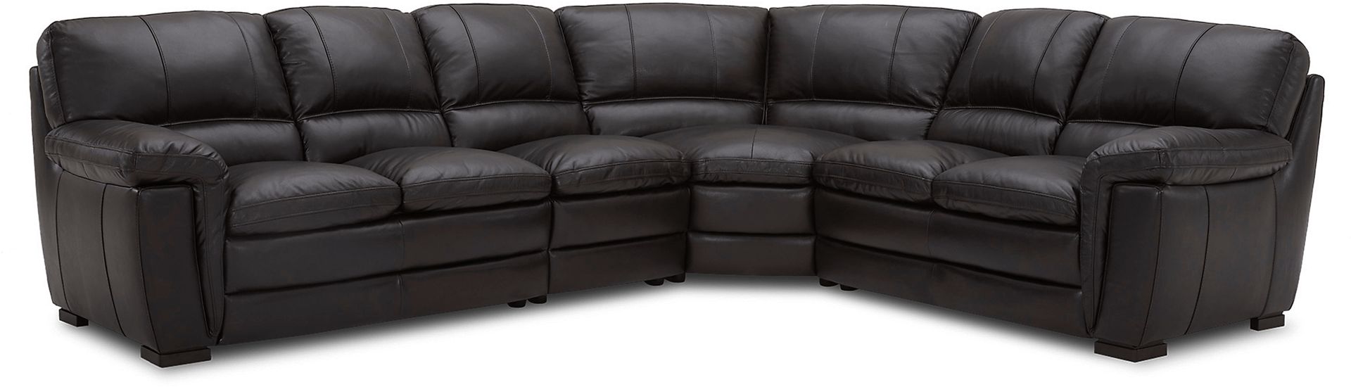 Fletcher Park Tobacco Leather 4 Pc Sectional - Image 1
