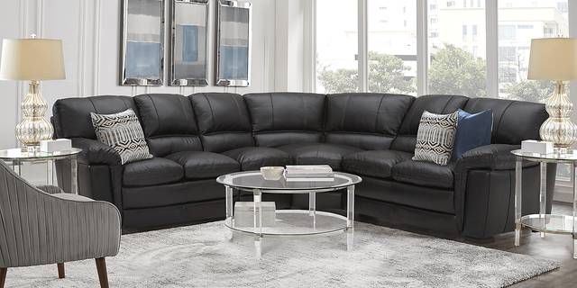 Fletcher Park Tobacco Leather 4 Pc Sectional - Thumbnail - Image 2
