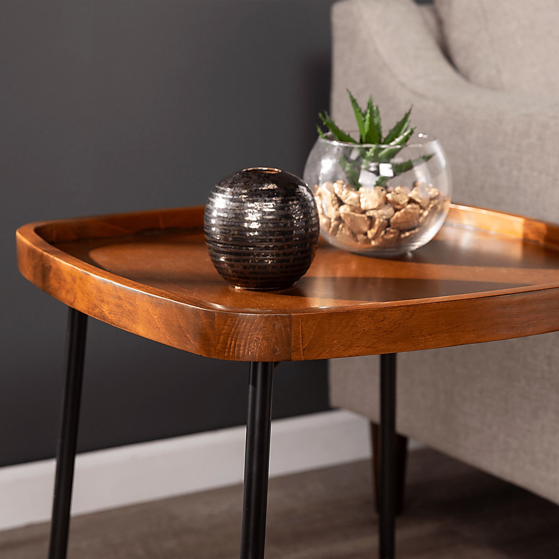 Flicker Court Walnut End Table - Image 3
