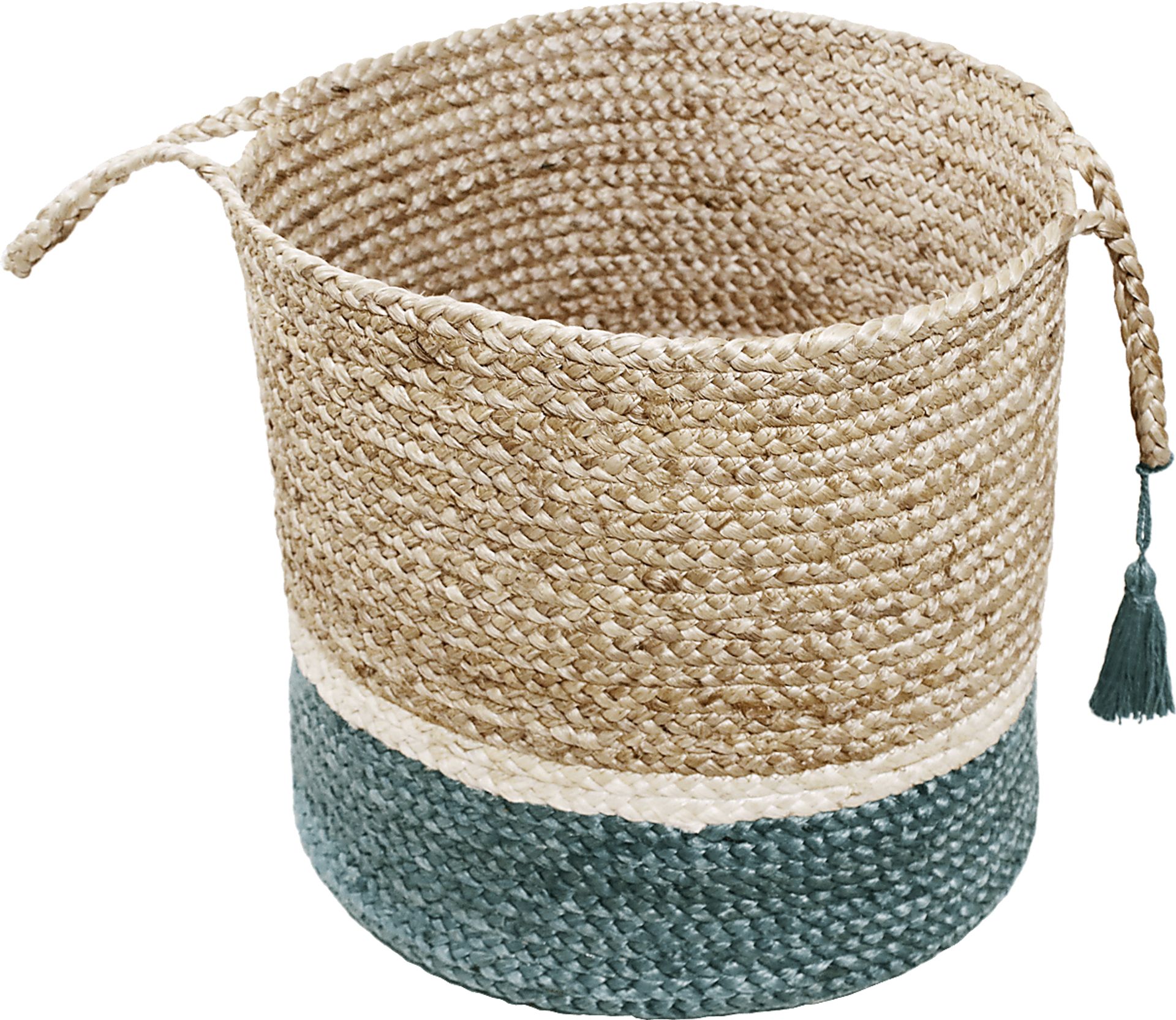 Flinar Tan/Teal 17 in. Basket - Image 4