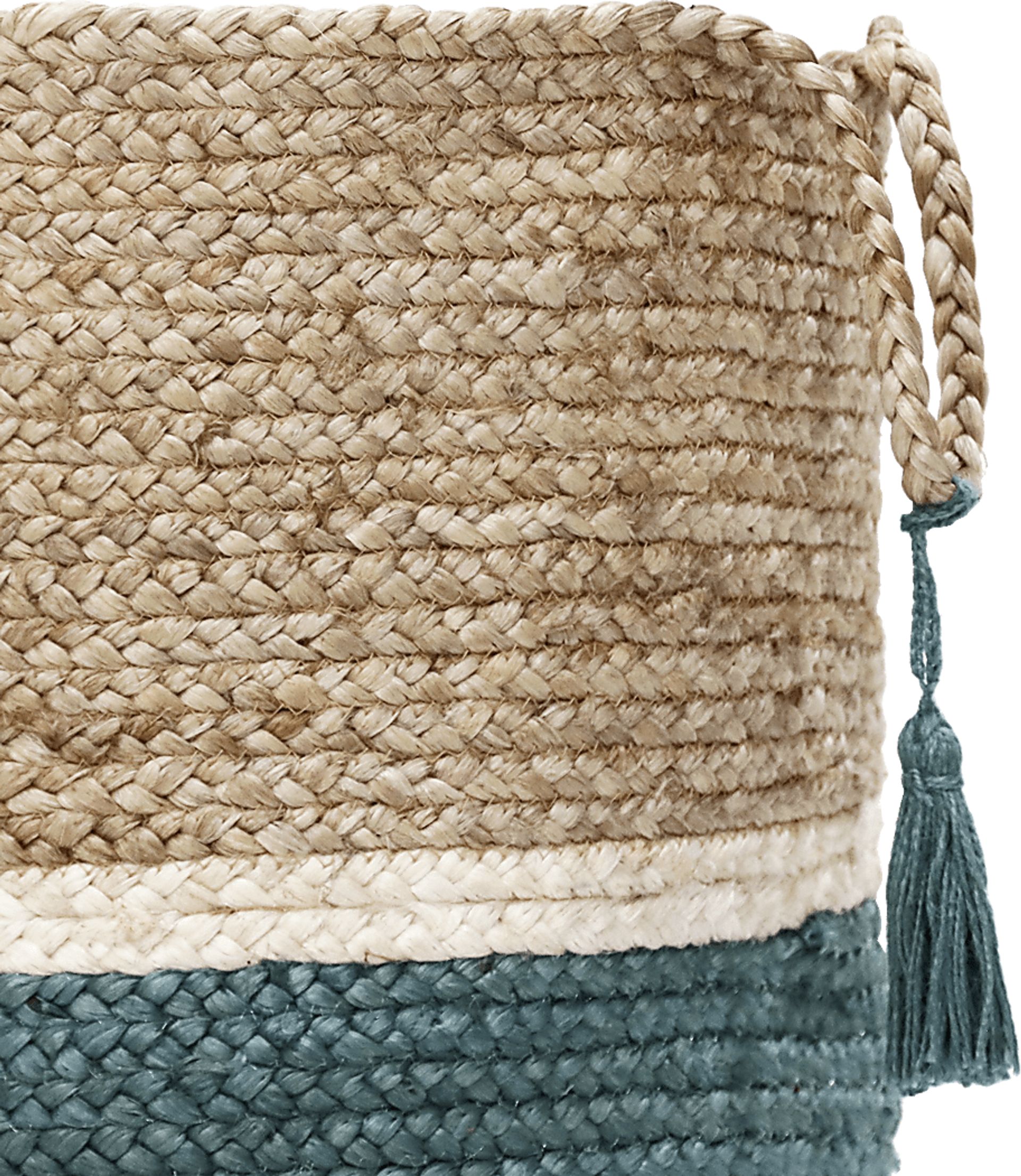 Flinar Tan/Teal 17 in. Basket - Image 6