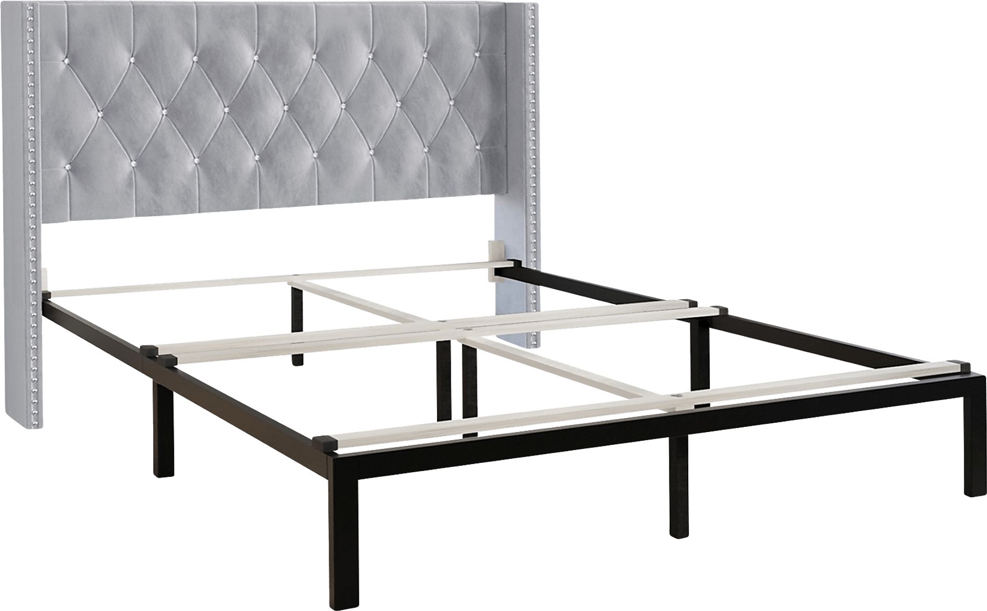 Flintrow Light Gray Full Bed with 2 Nightstands - Image 5
