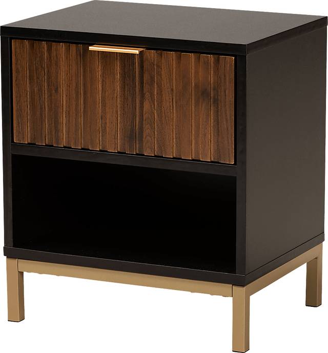 Floosmoor Black Nightstand - Thumbnail - Image 1