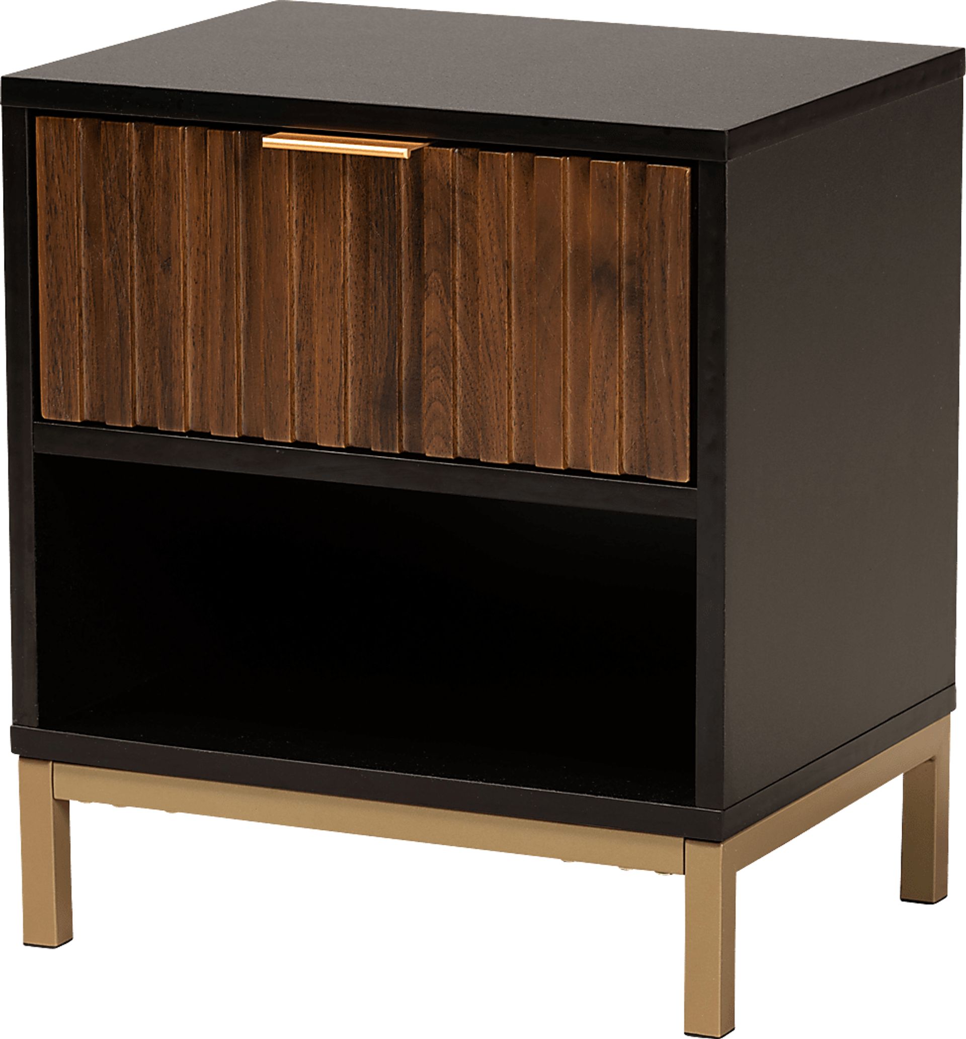 Floosmoor Black Nightstand - Image 1